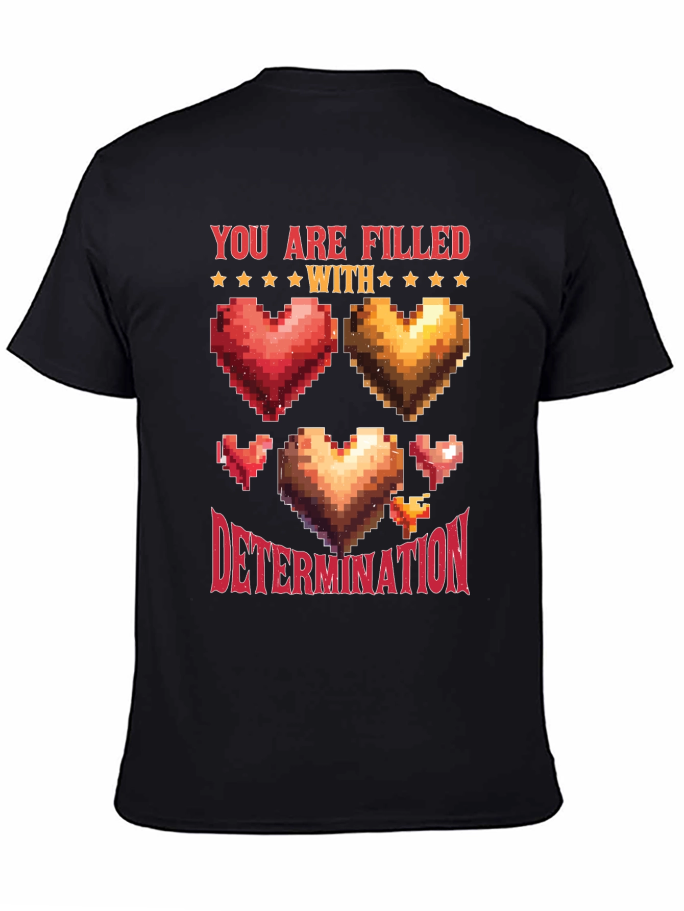 Pixel Heart Determination Graphic T-Shirt
