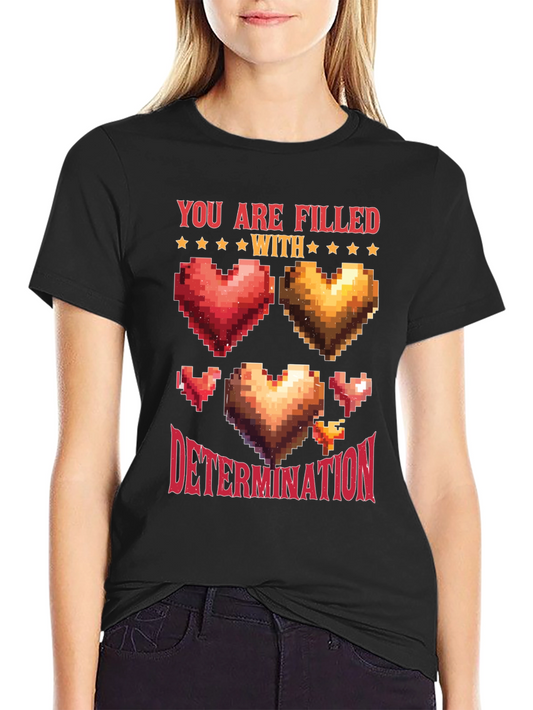 Pixel Heart Determination Graphic T-Shirt