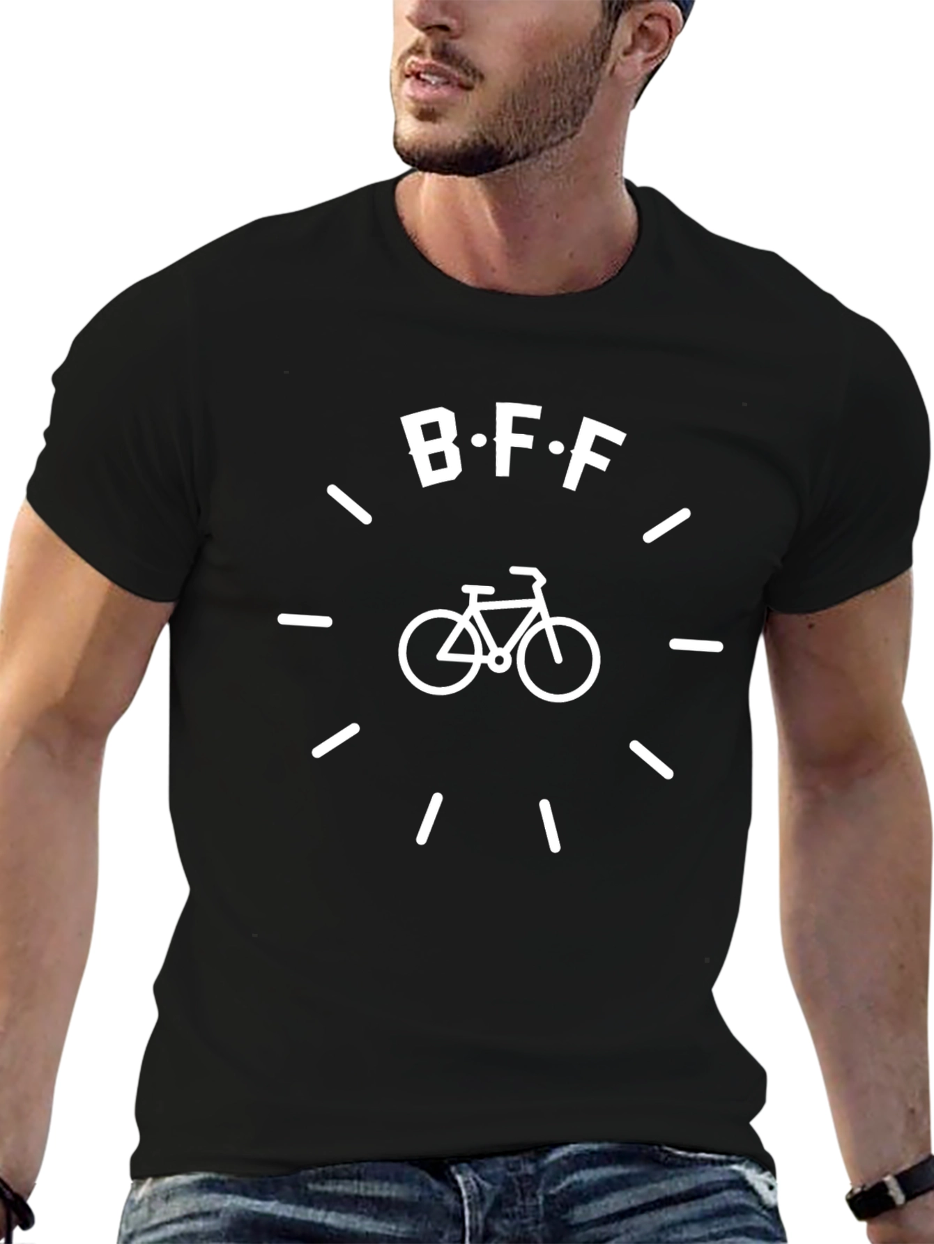 BFF Bike Graphic Tee - Black Unisex T-Shirt