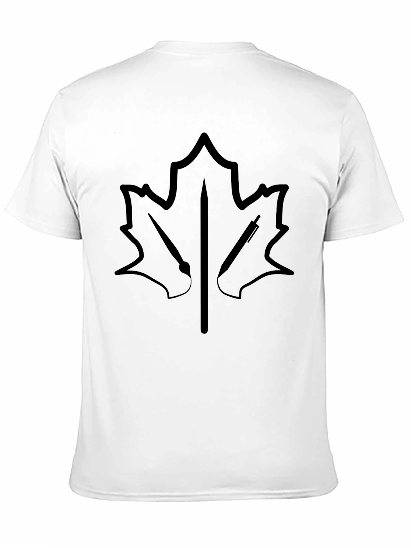Maple Leaf Artist T-Shirt - Black Cotton Tee