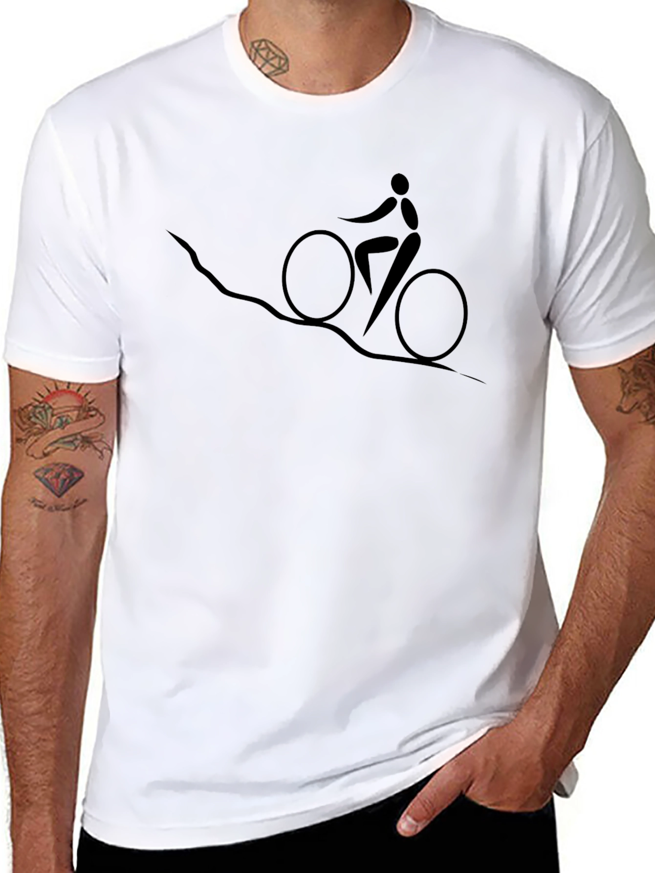 Mountain Bike T-Shirt - Black Graphic Tee