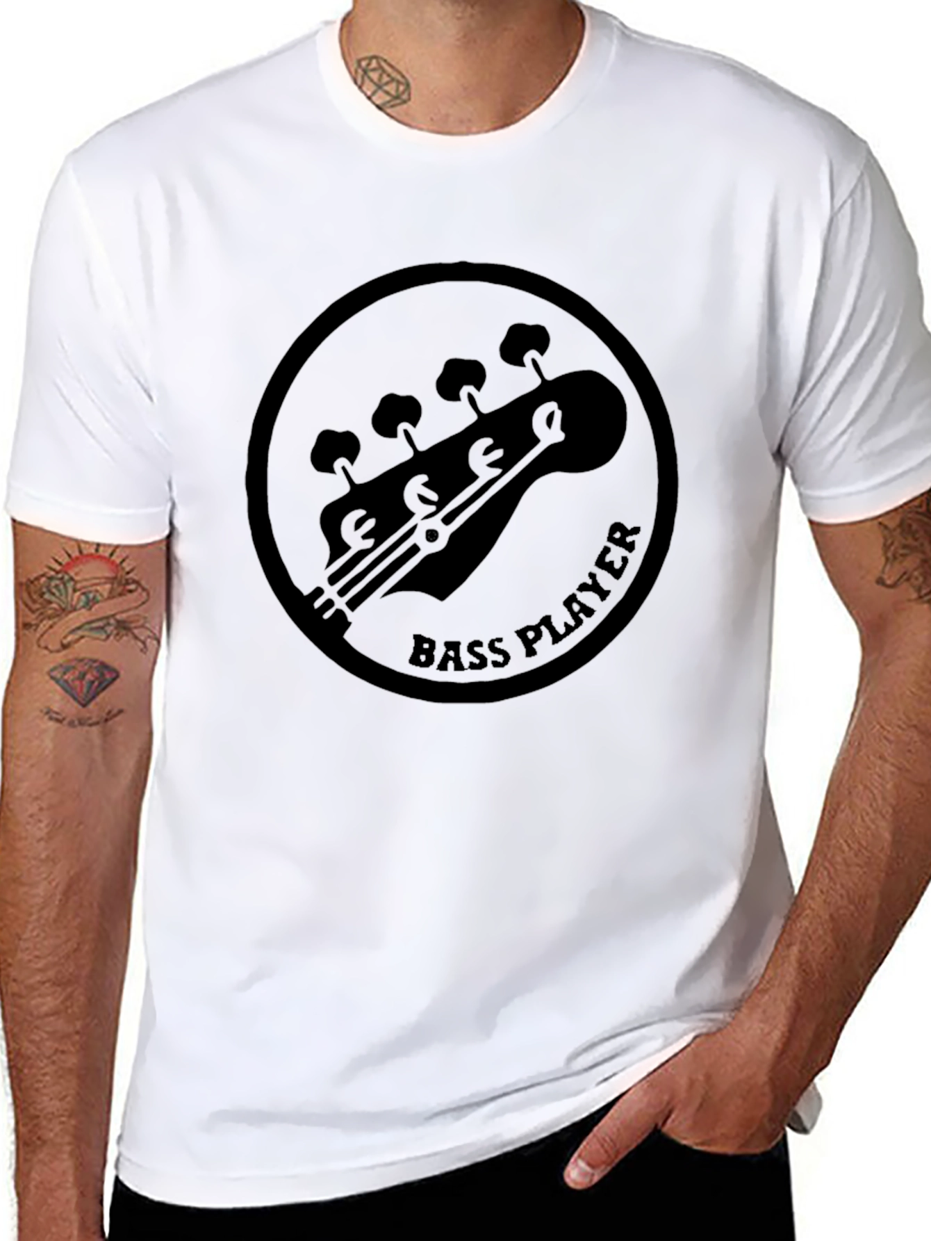 Bass Player Black T-Shirt - Musician Graphic Tee