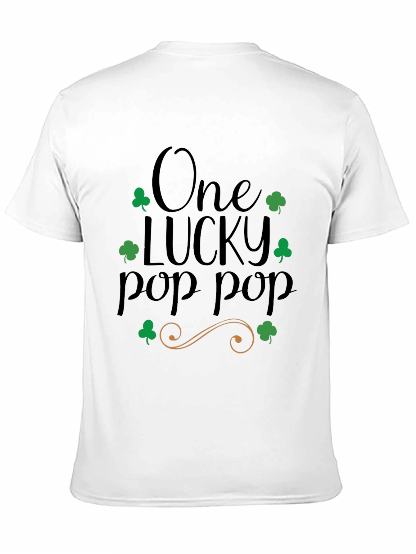 Lucky Pop Pop St. Patricks Day Black T-Shirt