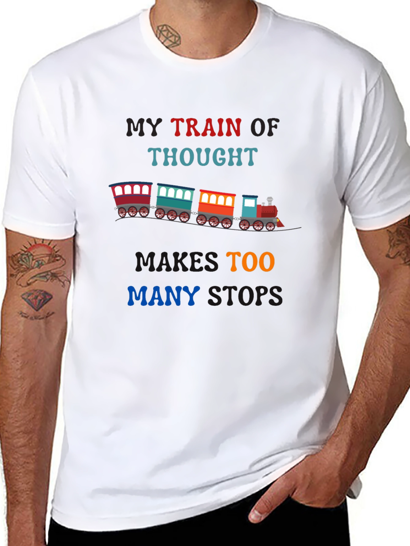 My Train of Thought - Novelty Graphic T-Shirt