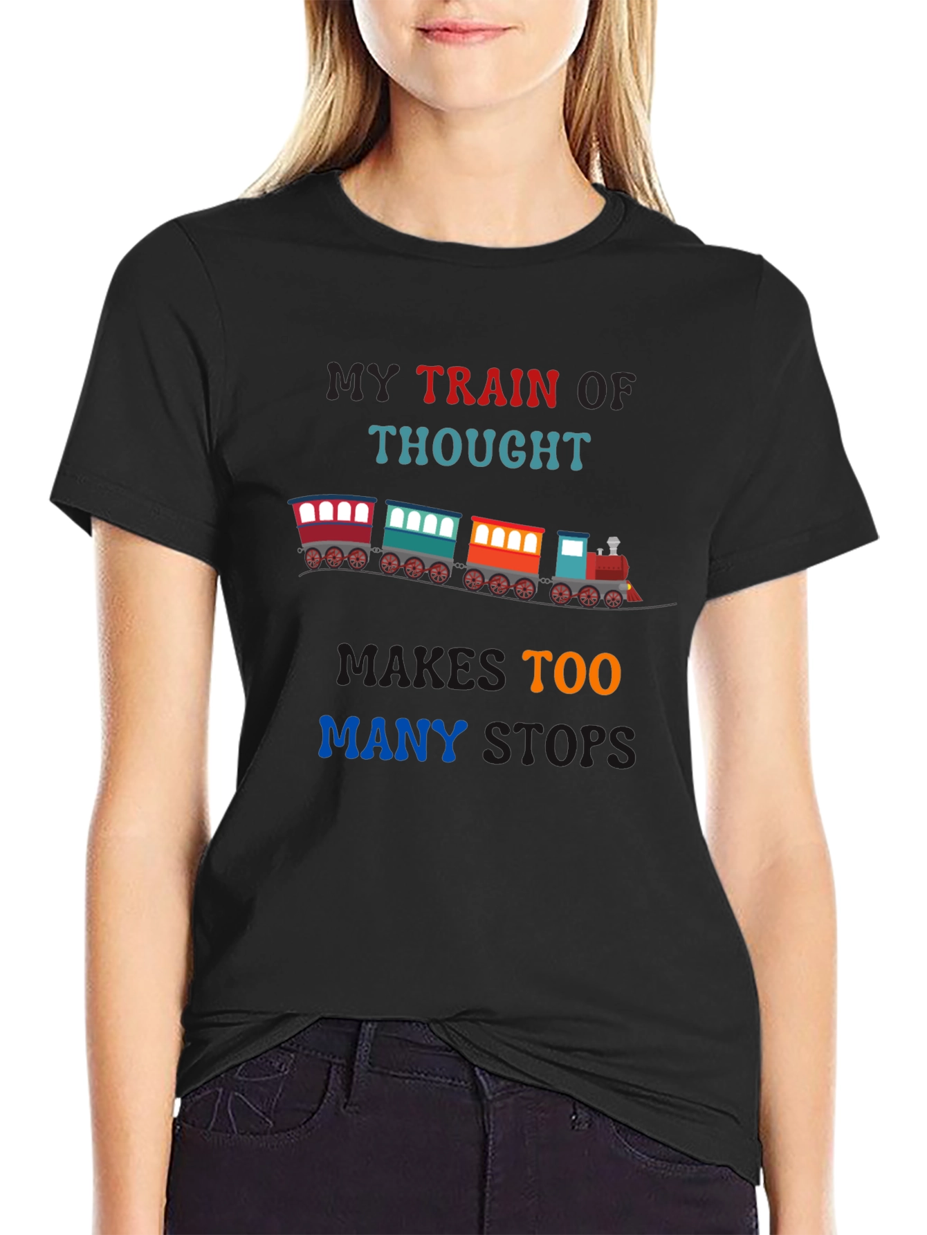 My Train of Thought - Novelty Graphic T-Shirt