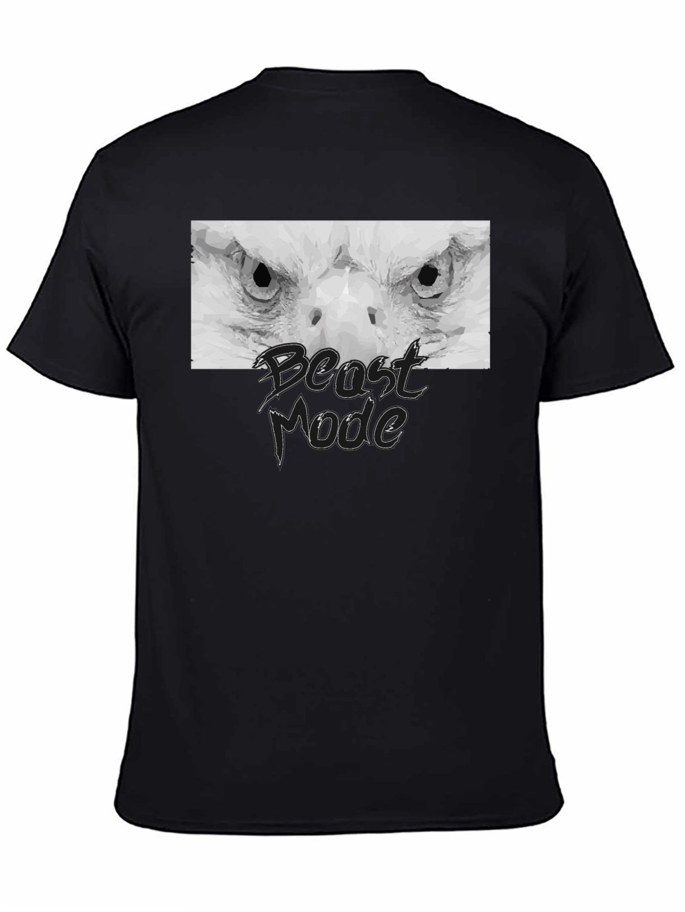 Beast Mode Eagle Graphic Black T-Shirt