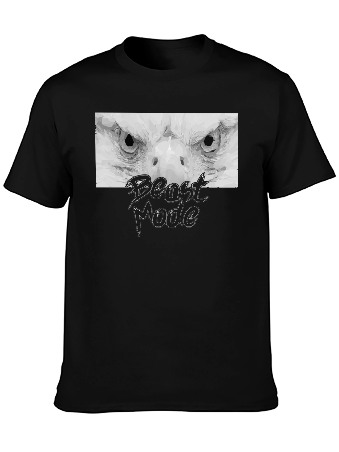 Beast Mode Eagle Graphic Black T-Shirt