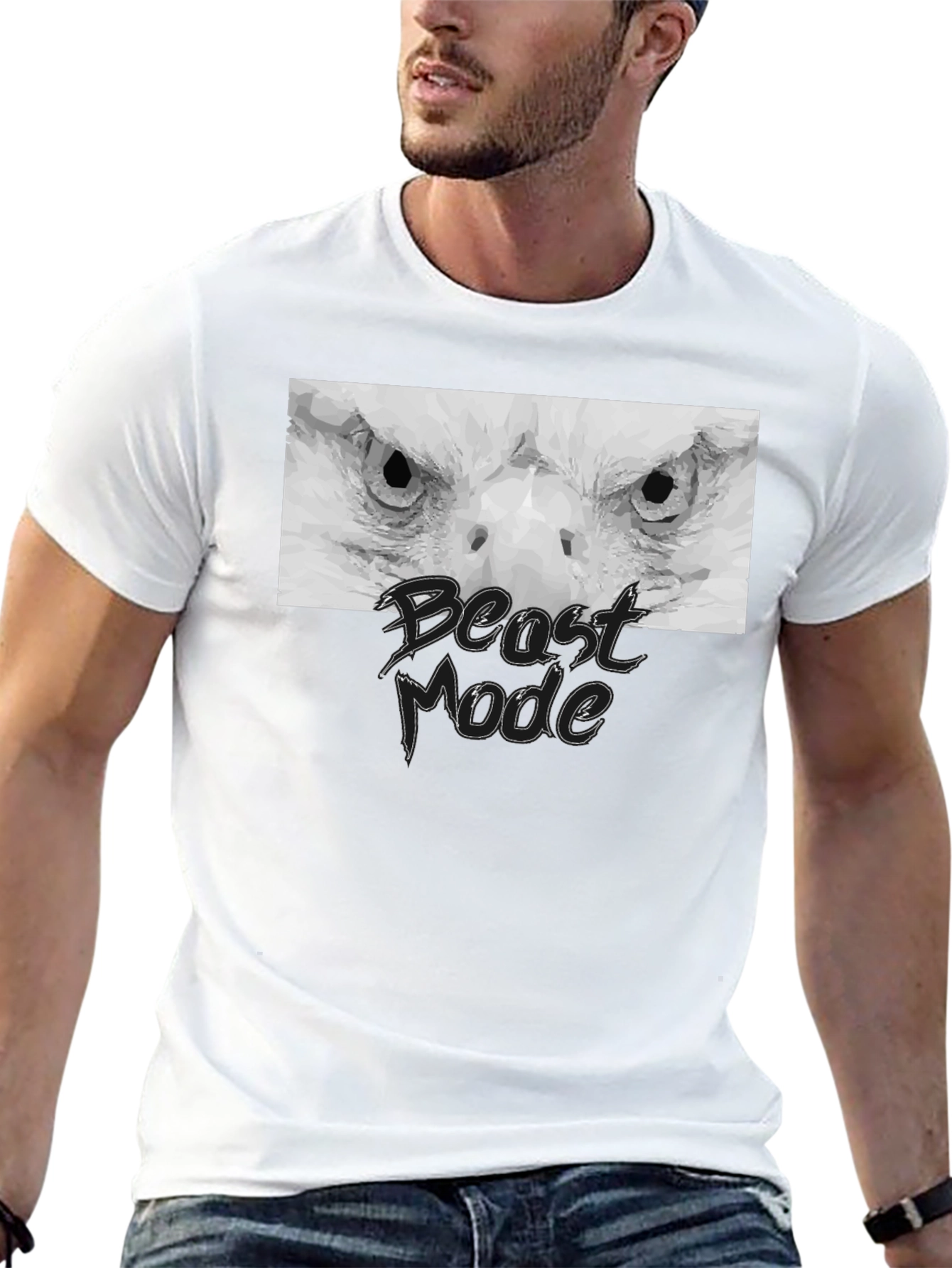 Beast Mode Eagle Graphic Black T-Shirt