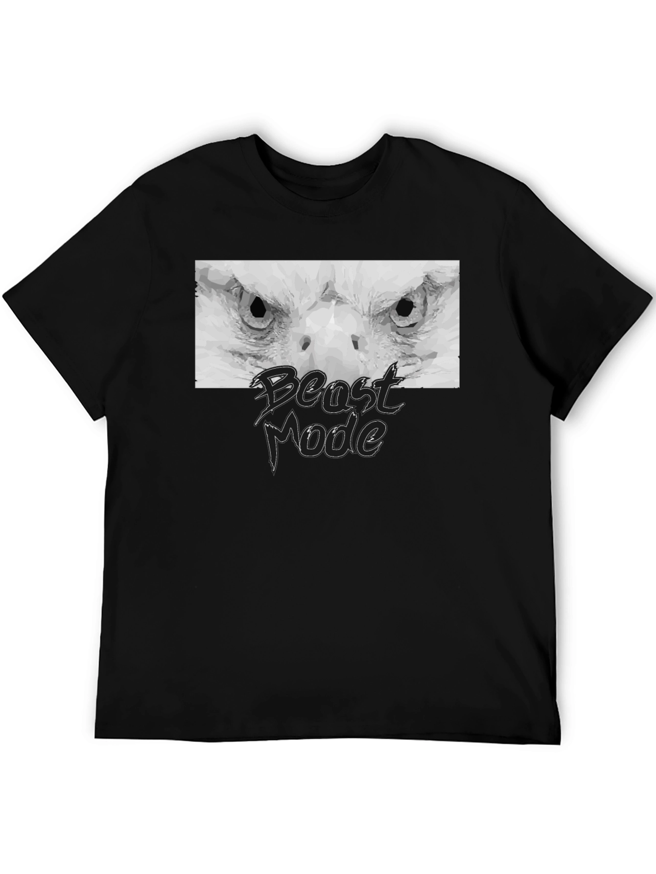 Beast Mode Eagle Graphic Black T-Shirt