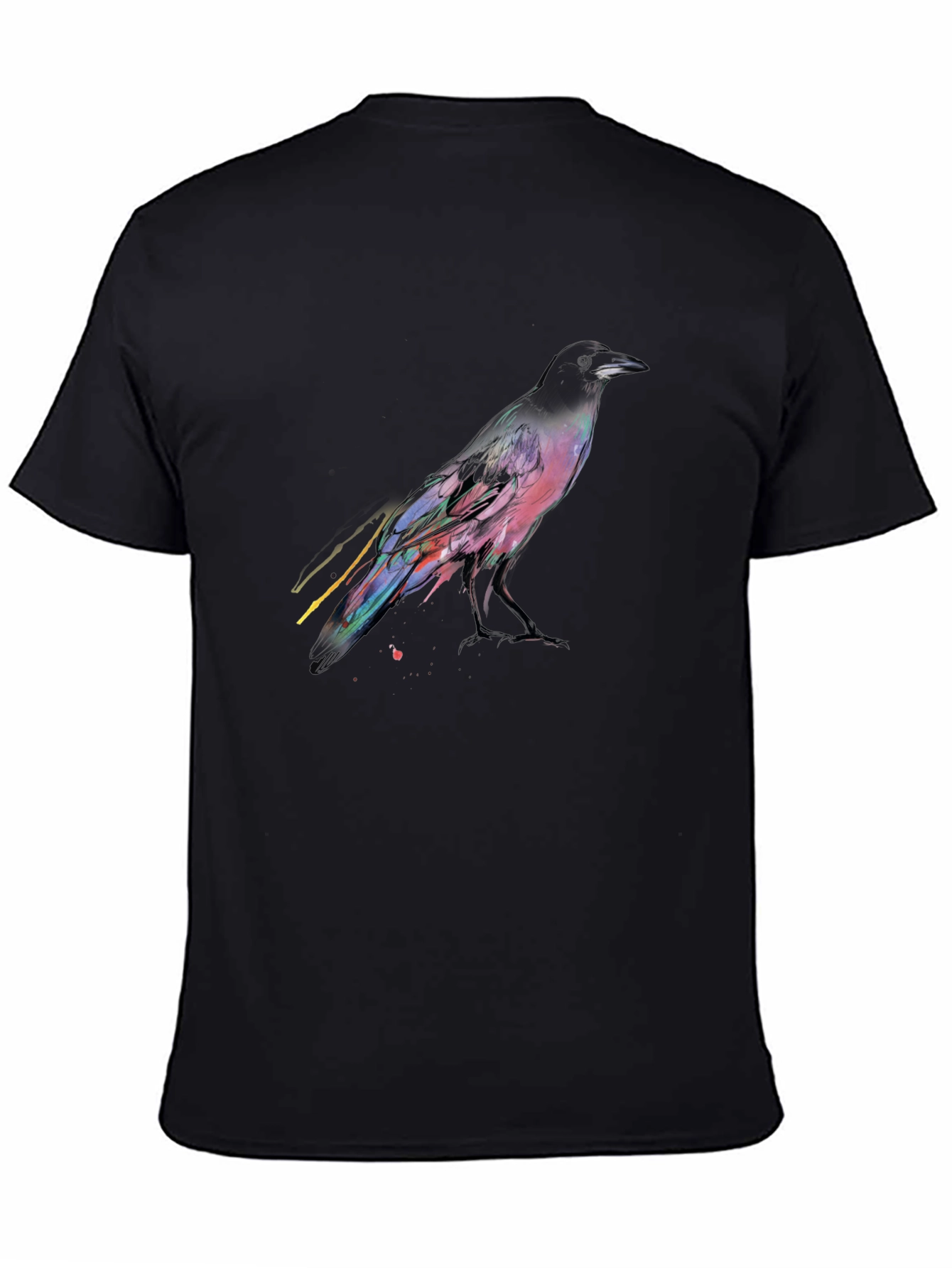 Raven Graphic Print Black T-Shirt