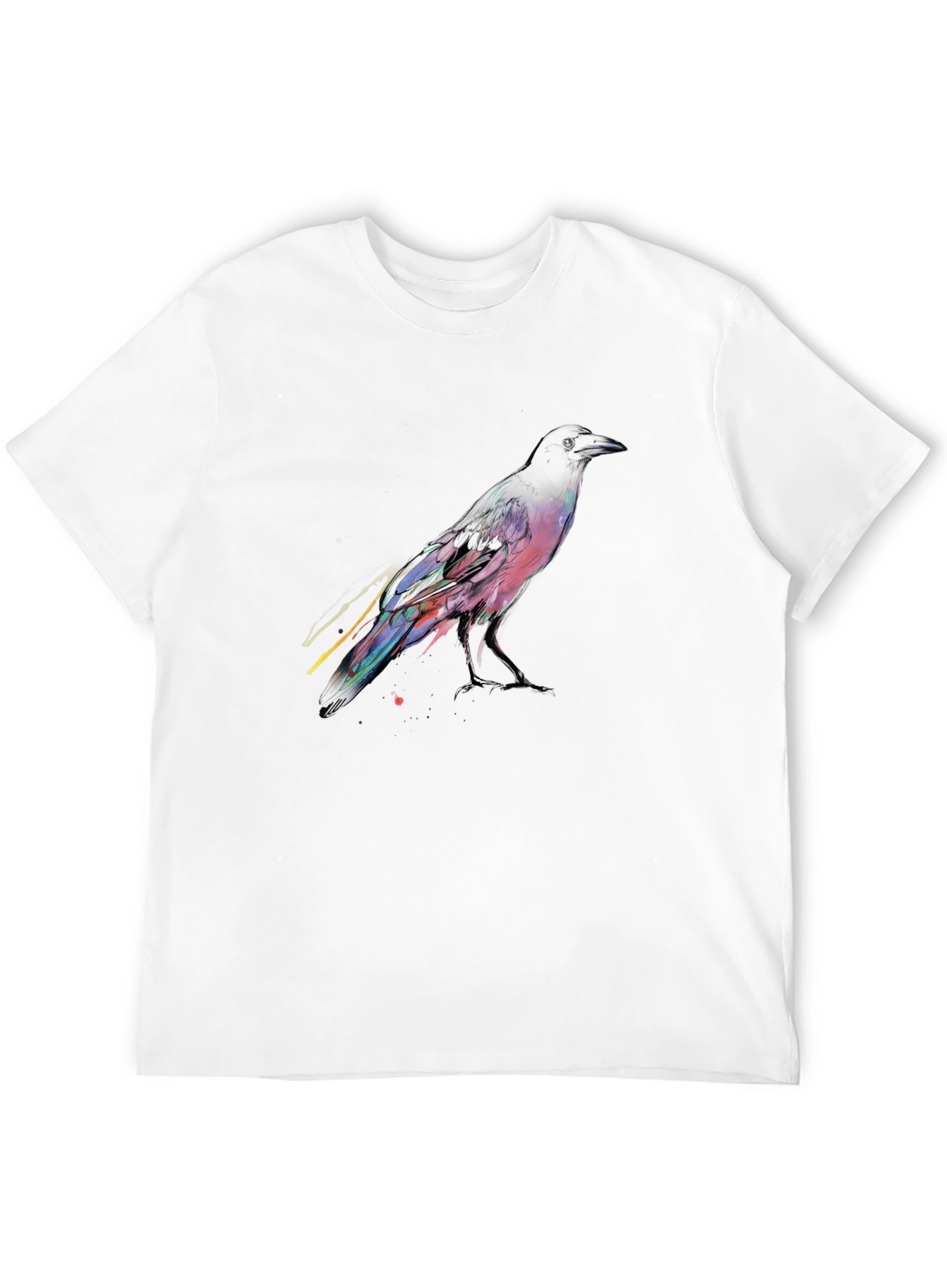 Raven Graphic Print Black T-Shirt