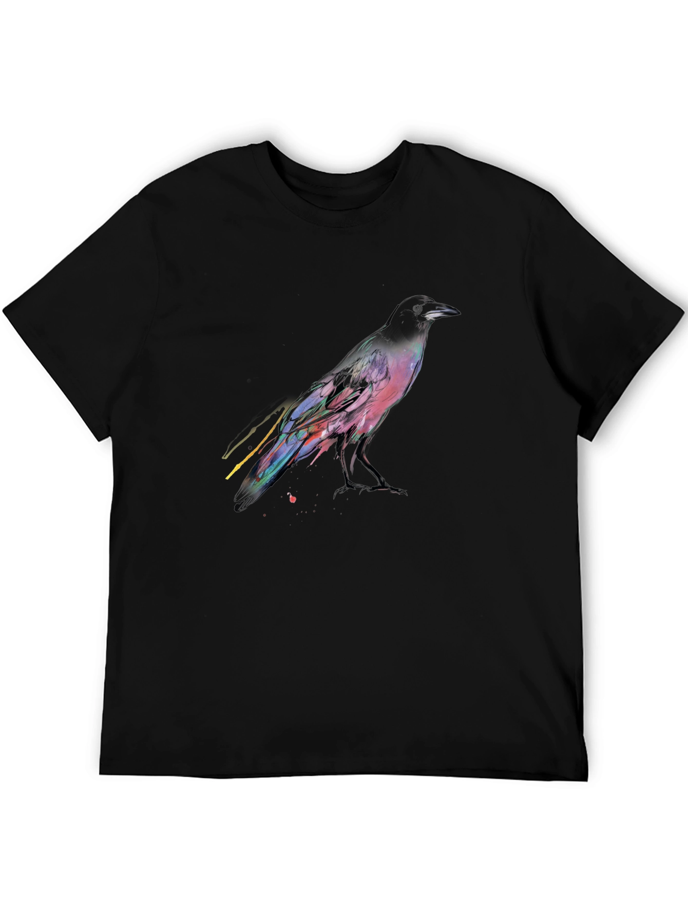 Raven Graphic Print Black T-Shirt
