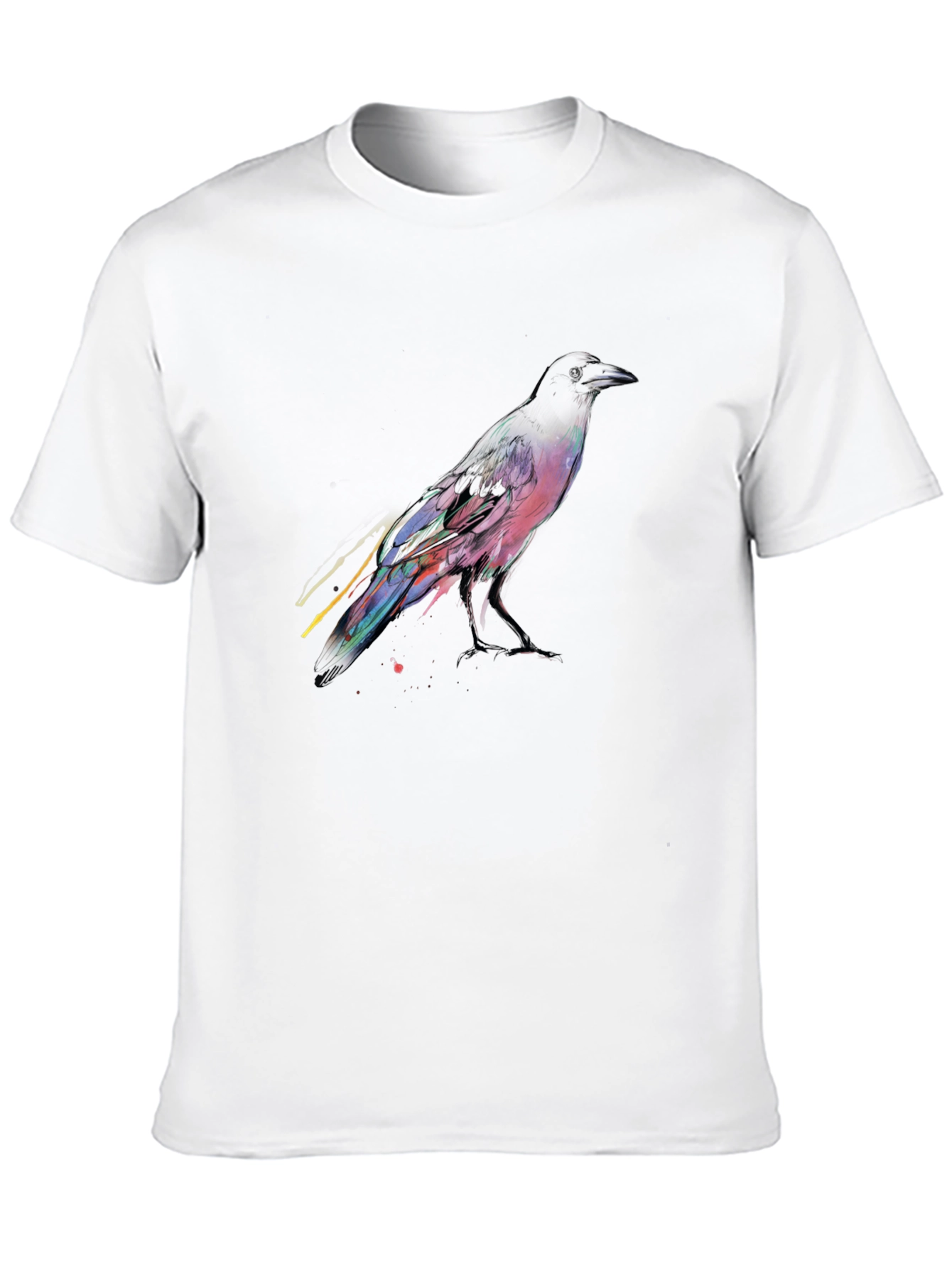 Raven Graphic Print Black T-Shirt