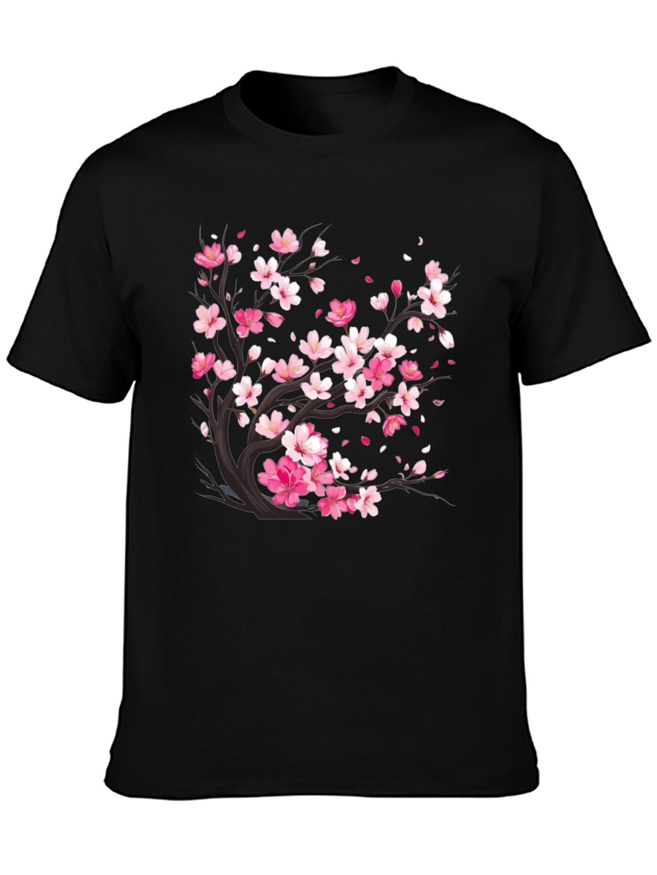 Blossom Tree Graphic Black T-Shirt