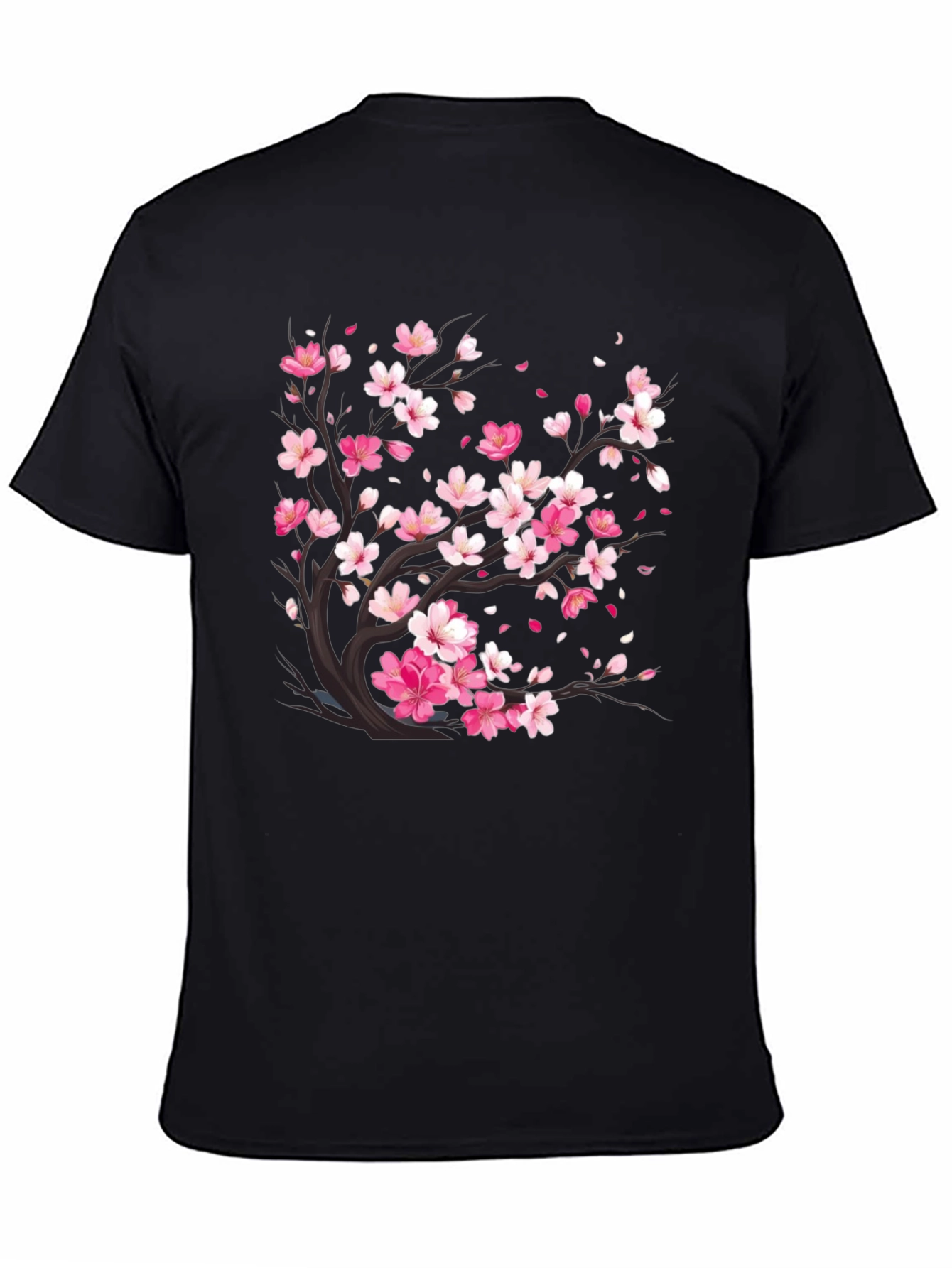 Blossom Tree Graphic Black T-Shirt