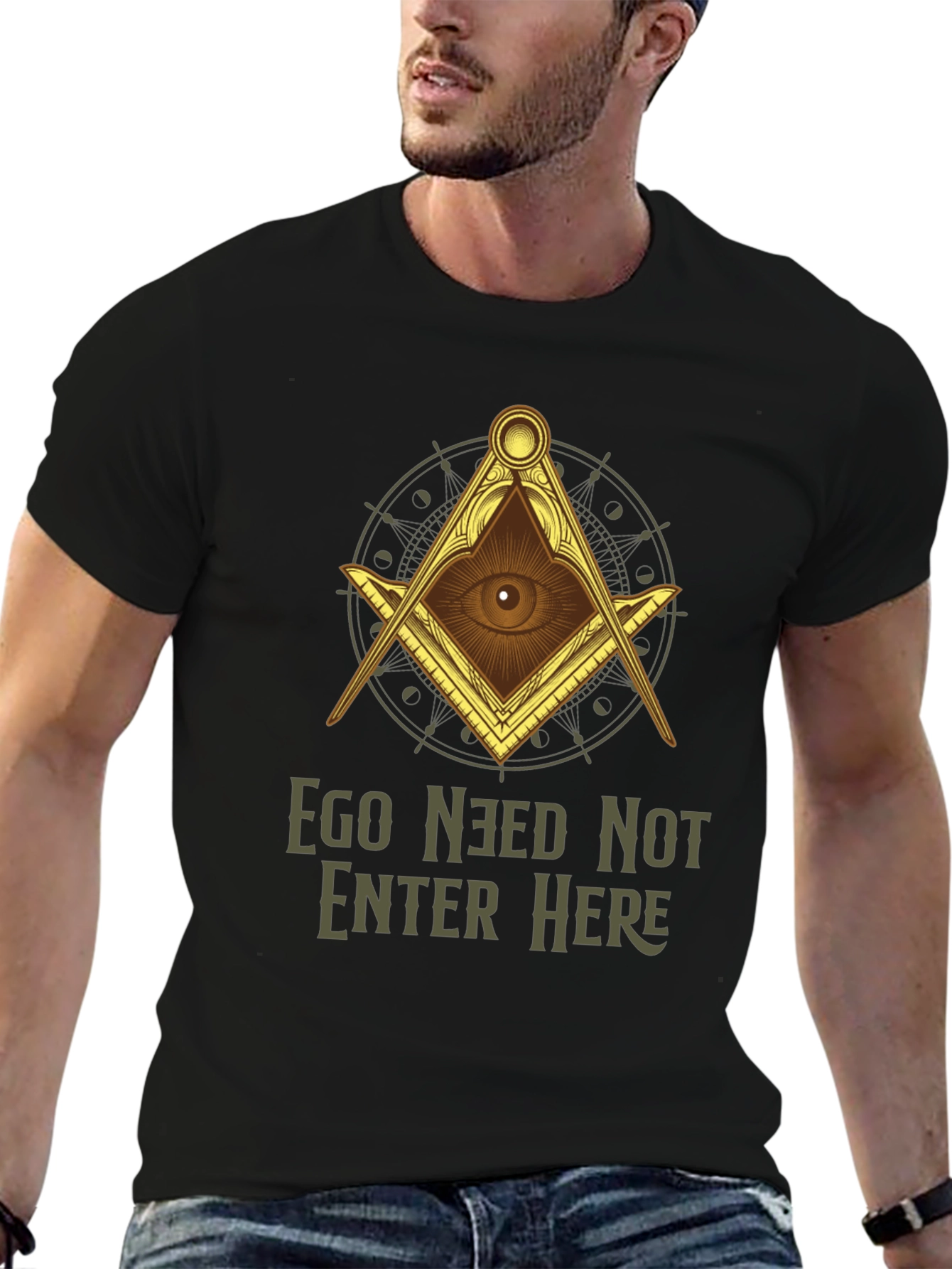 Ego Need Not Enter Here Graphic T-Shirt