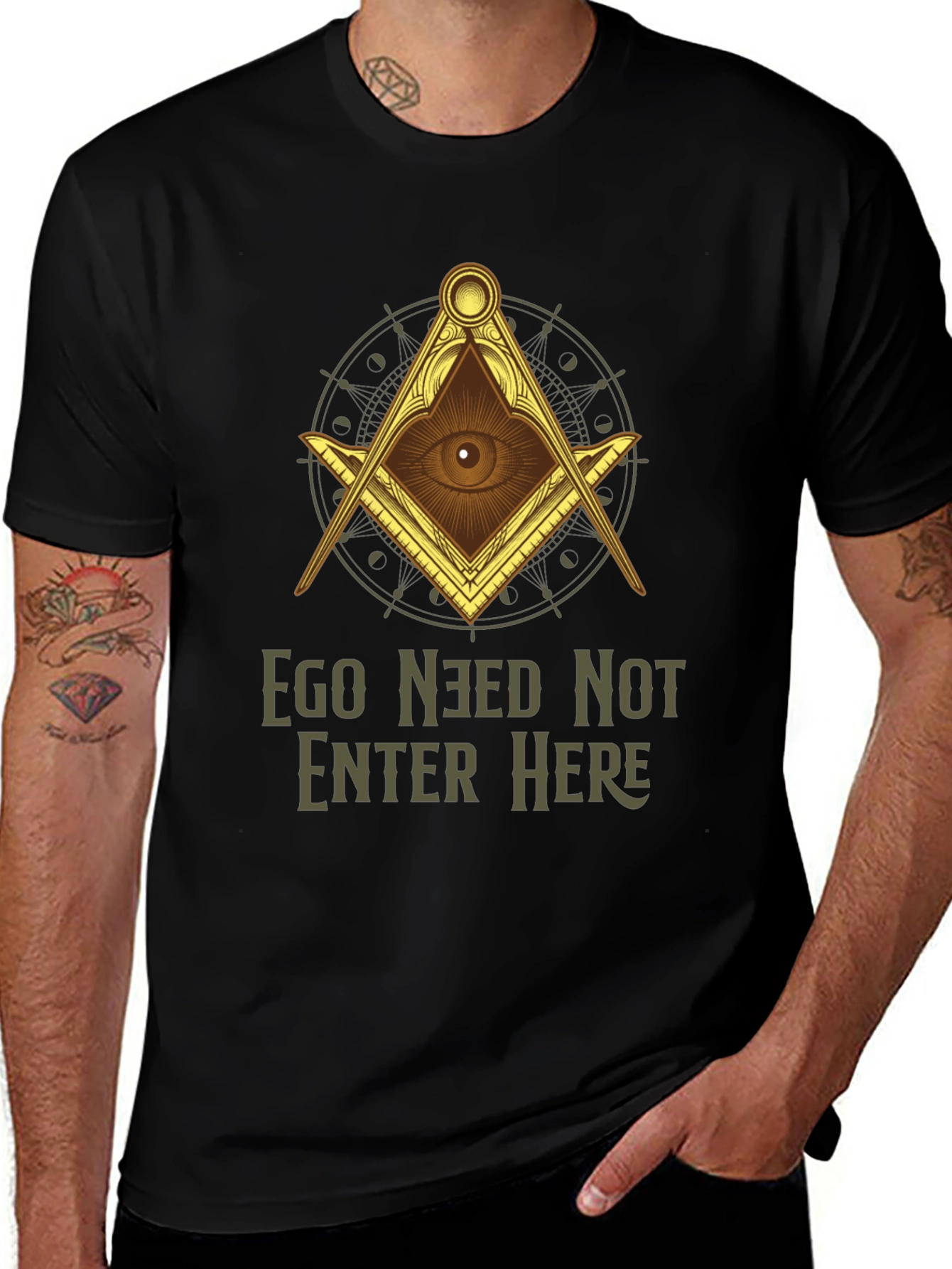 Ego Need Not Enter Here Graphic T-Shirt
