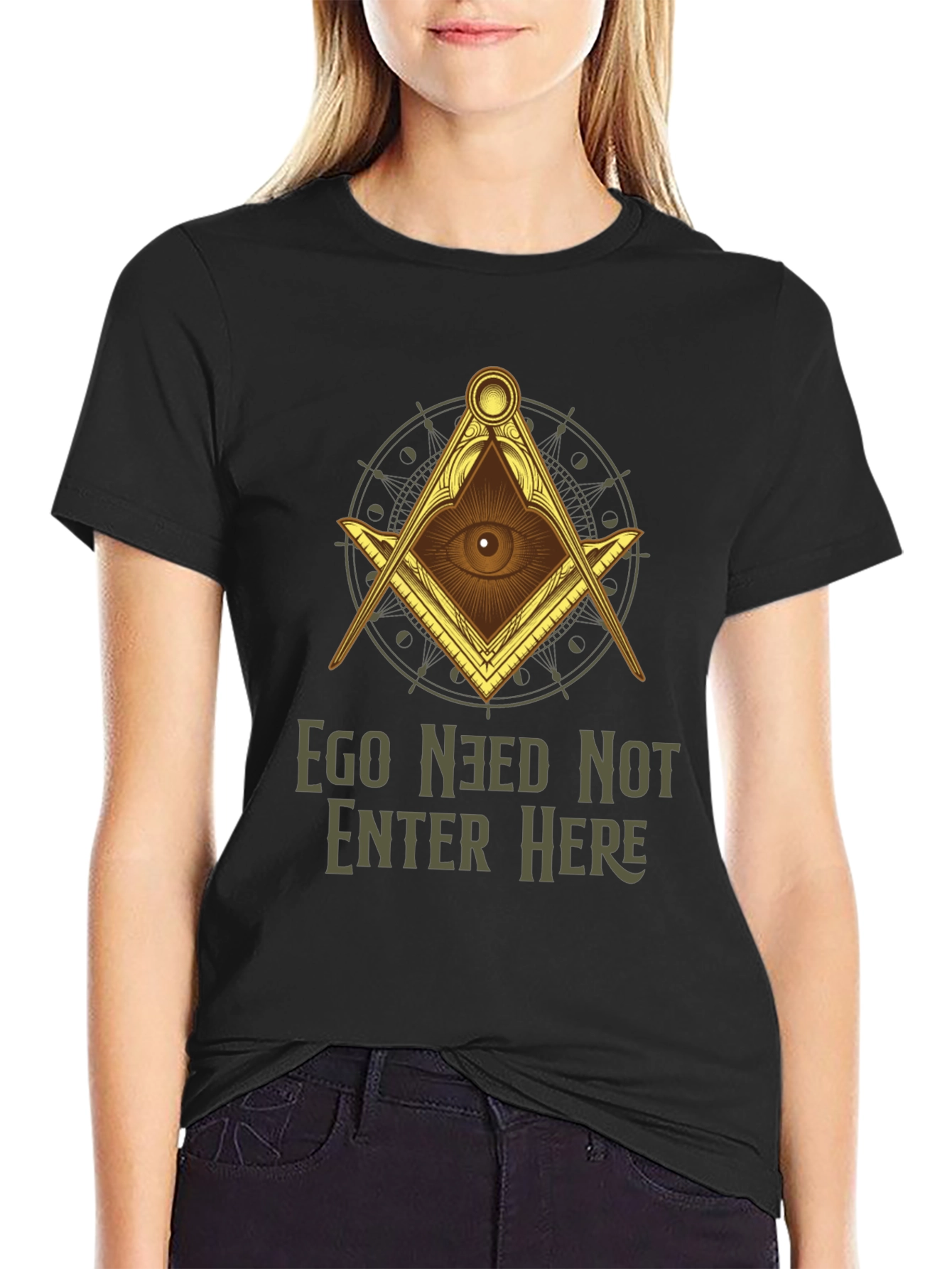 Ego Need Not Enter Here Graphic T-Shirt