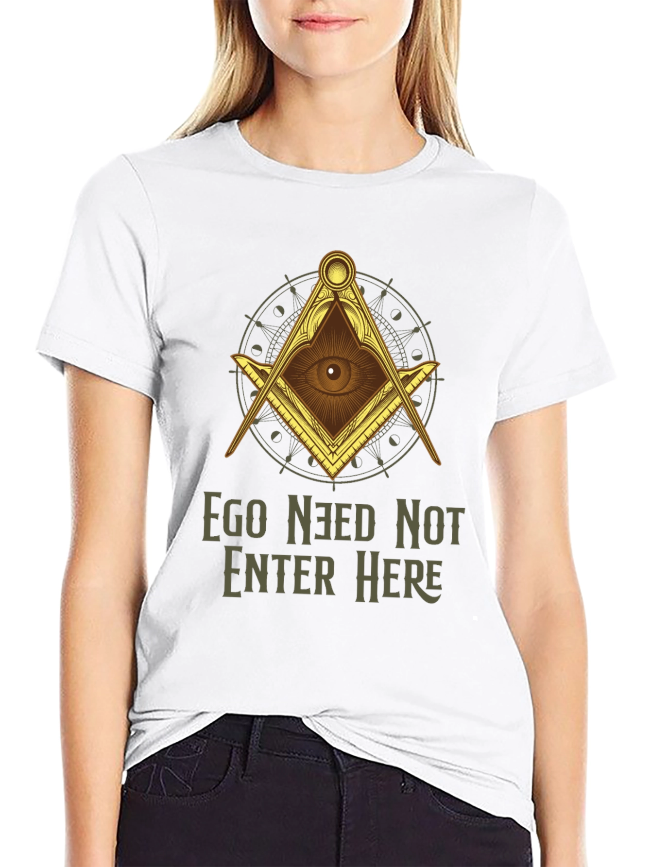 Ego Need Not Enter Here Graphic T-Shirt