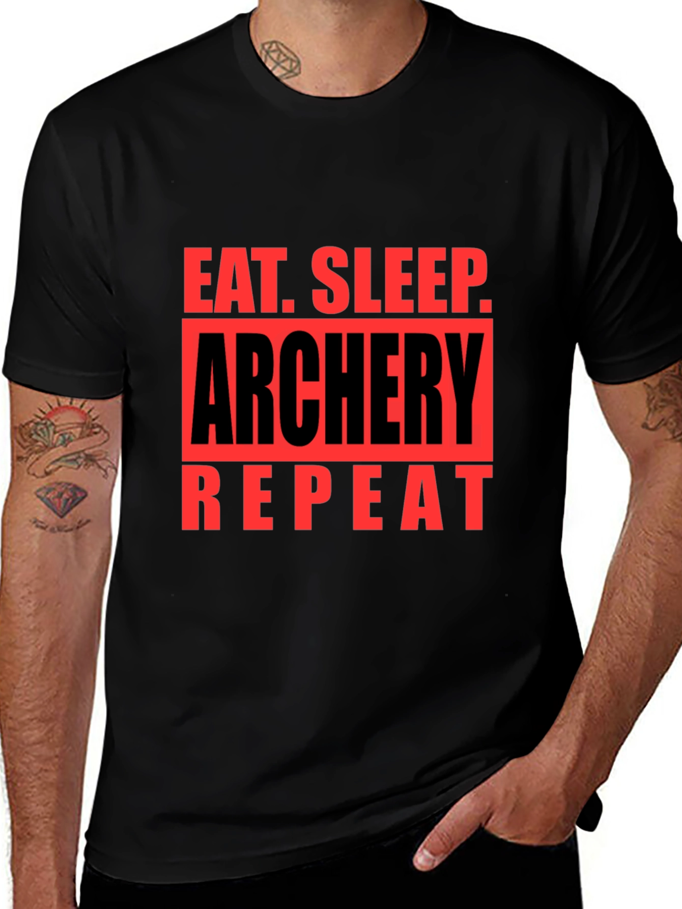 Eat Sleep Archery Repeat Graphic T-Shirt