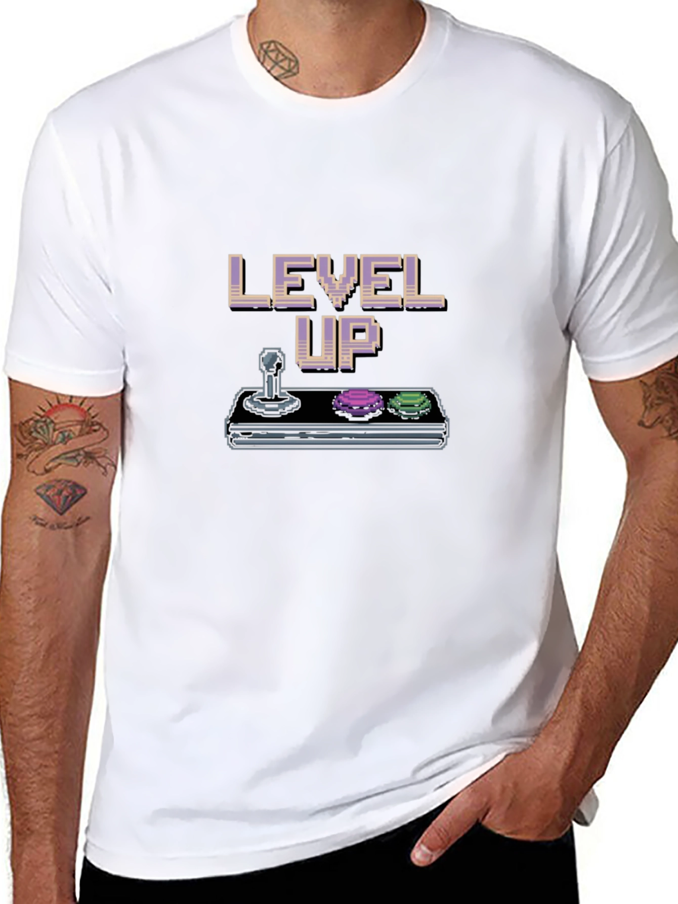Level Up Gamer T-Shirt - Retro Arcade Style
