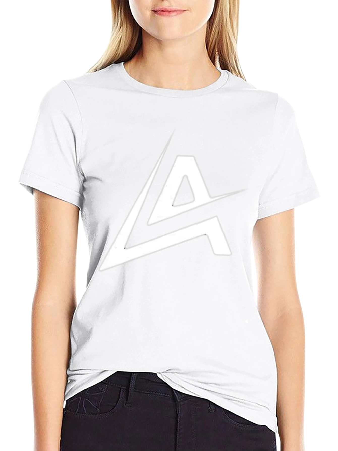 Mens Black Graphic Tee - Modern A Logo