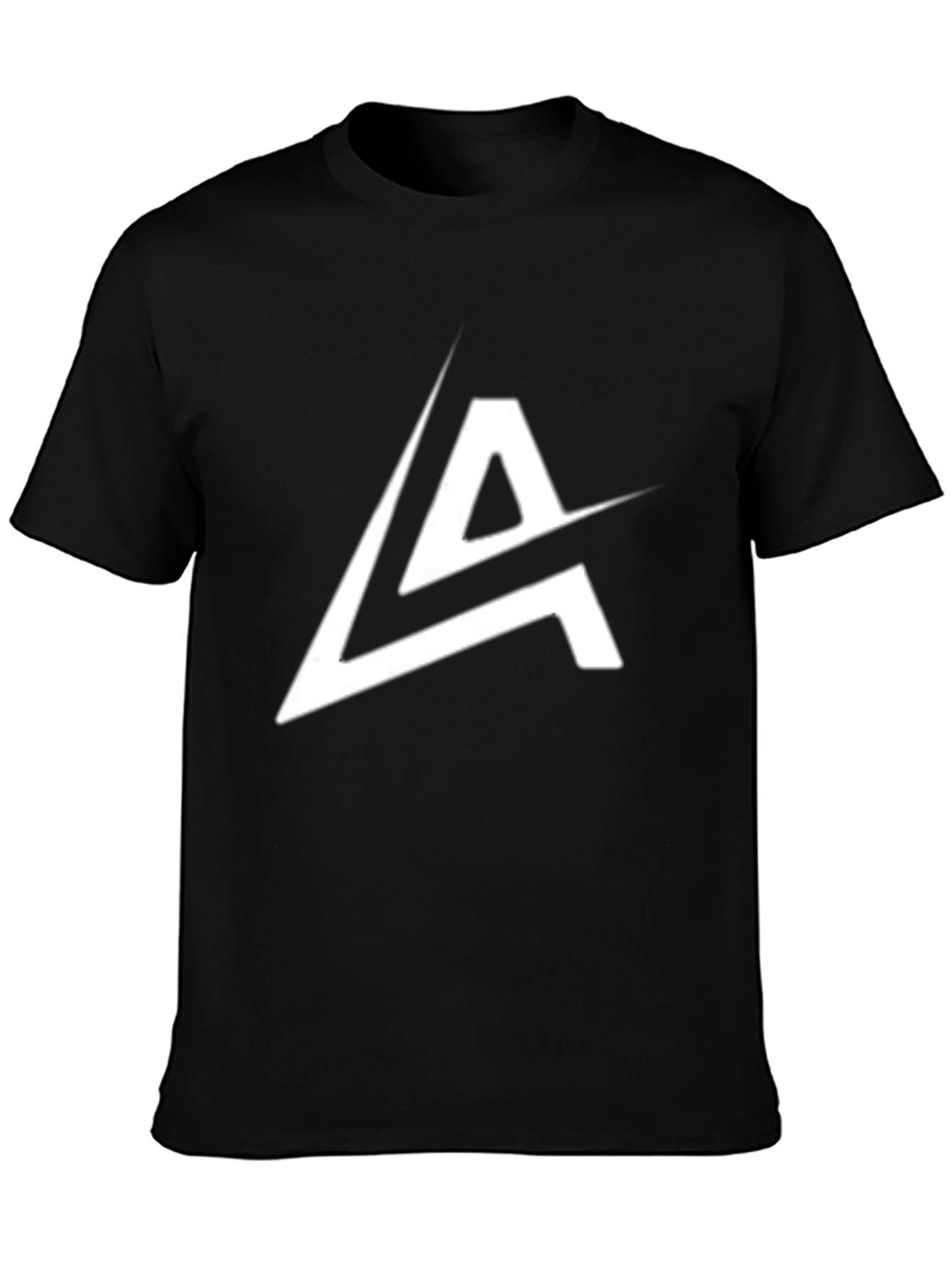 Mens Black Graphic Tee - Modern A Logo