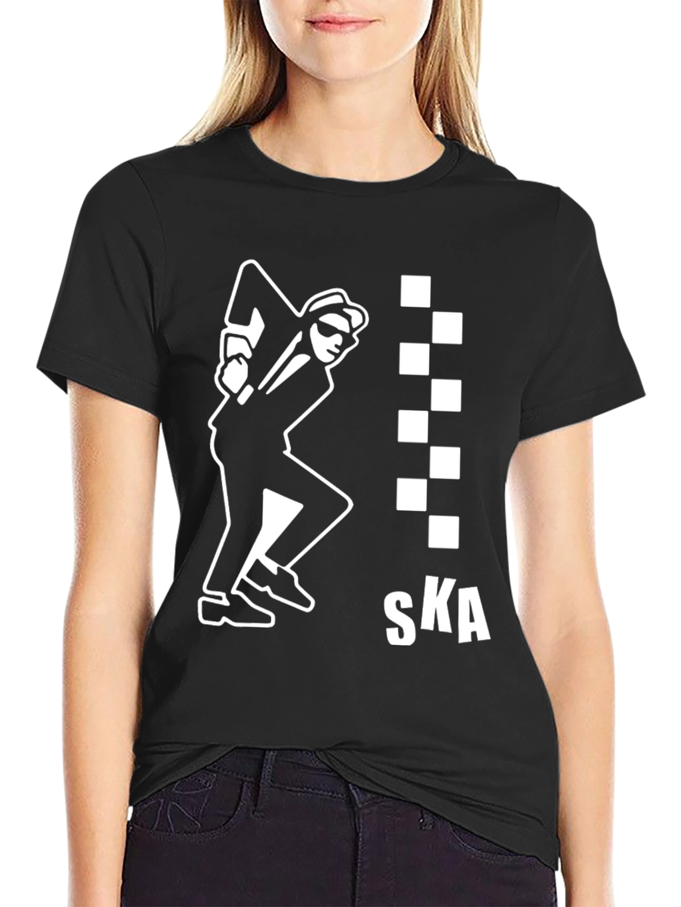 Ska Dancing Man Graphic Black T-Shirt