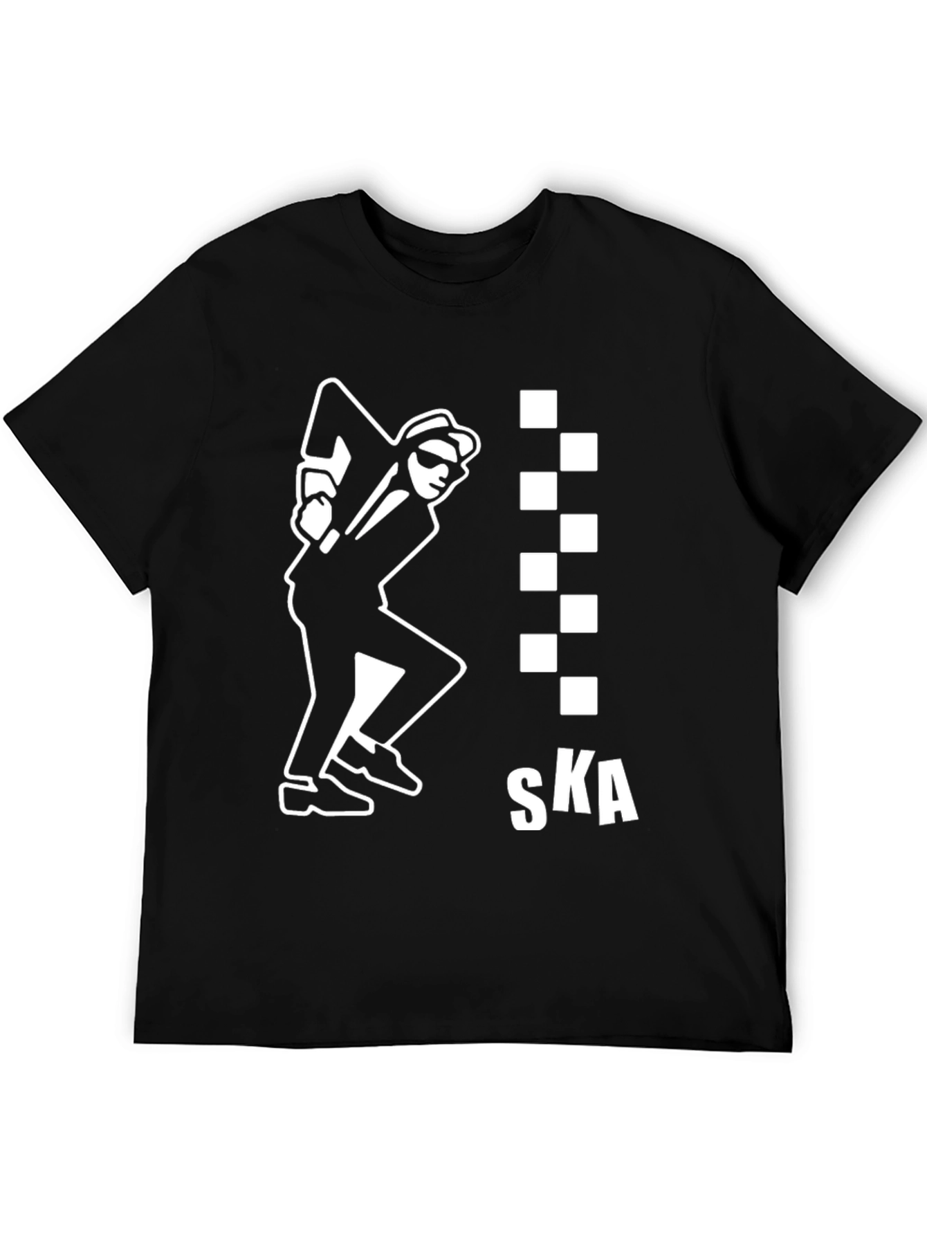 Ska Dancing Man Graphic Black T-Shirt