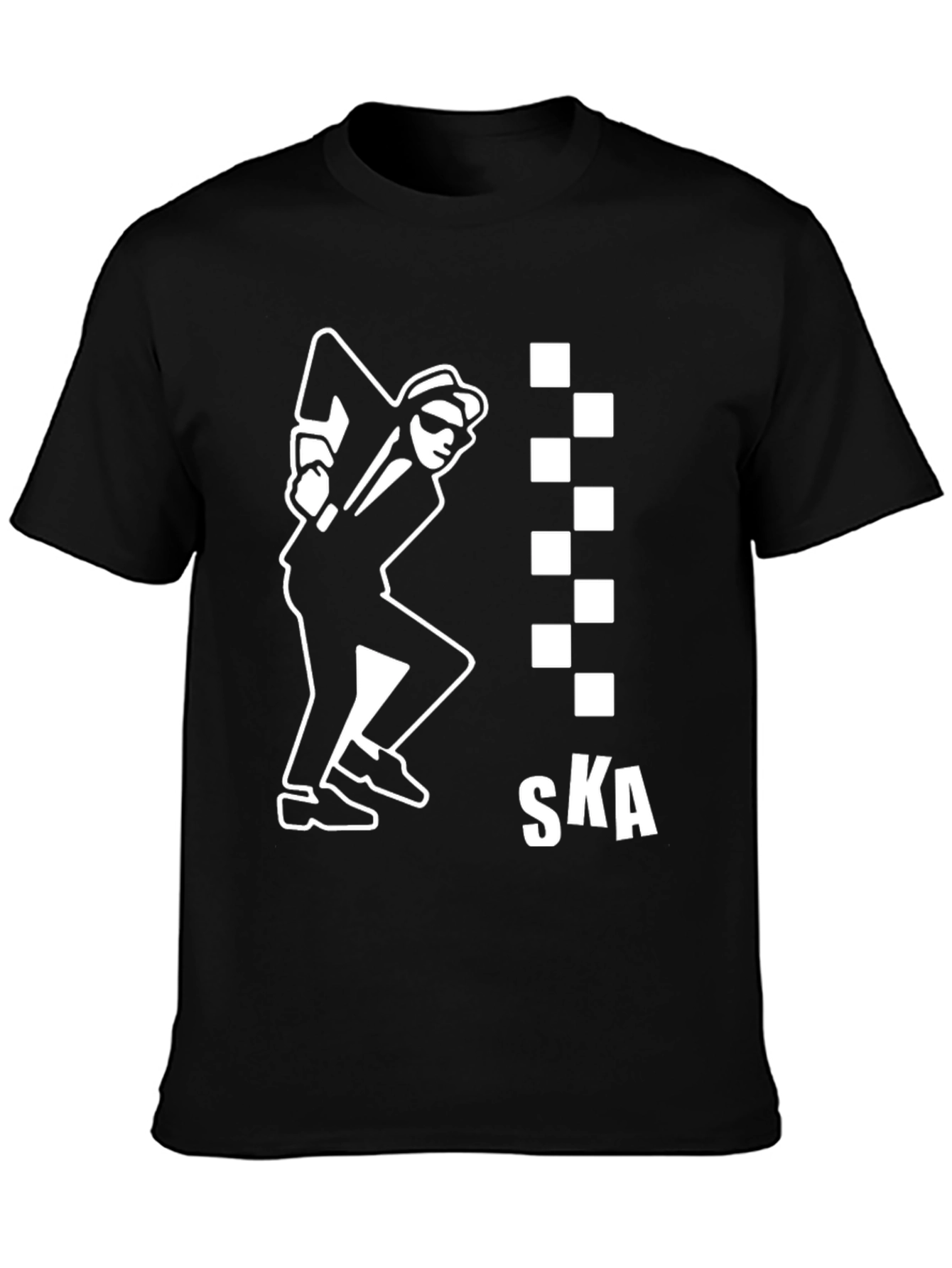 Ska Dancing Man Graphic Black T-Shirt