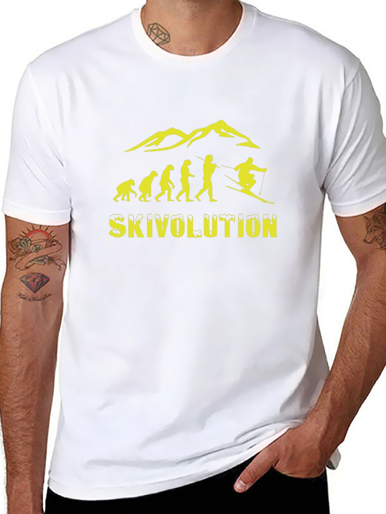 Skivolution T-Shirt - Ski Evolution Humor Tee