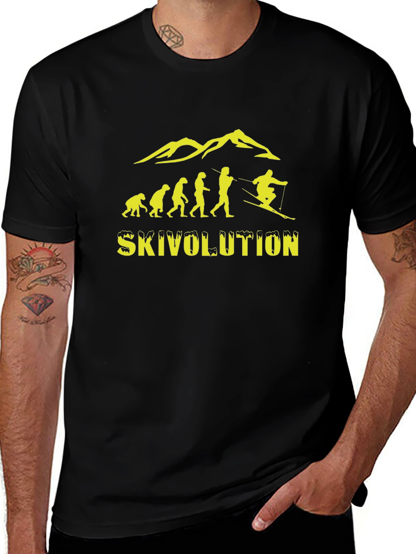 Skivolution T-Shirt - Ski Evolution Humor Tee