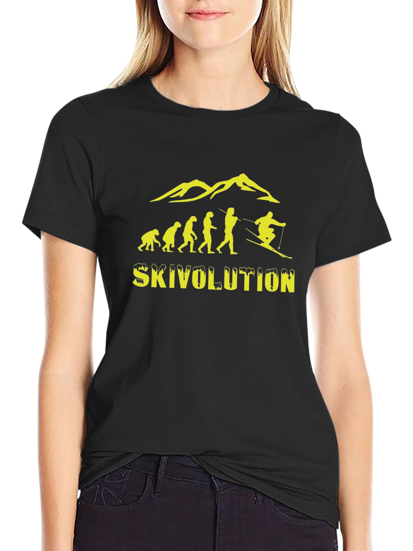 Skivolution T-Shirt - Ski Evolution Humor Tee