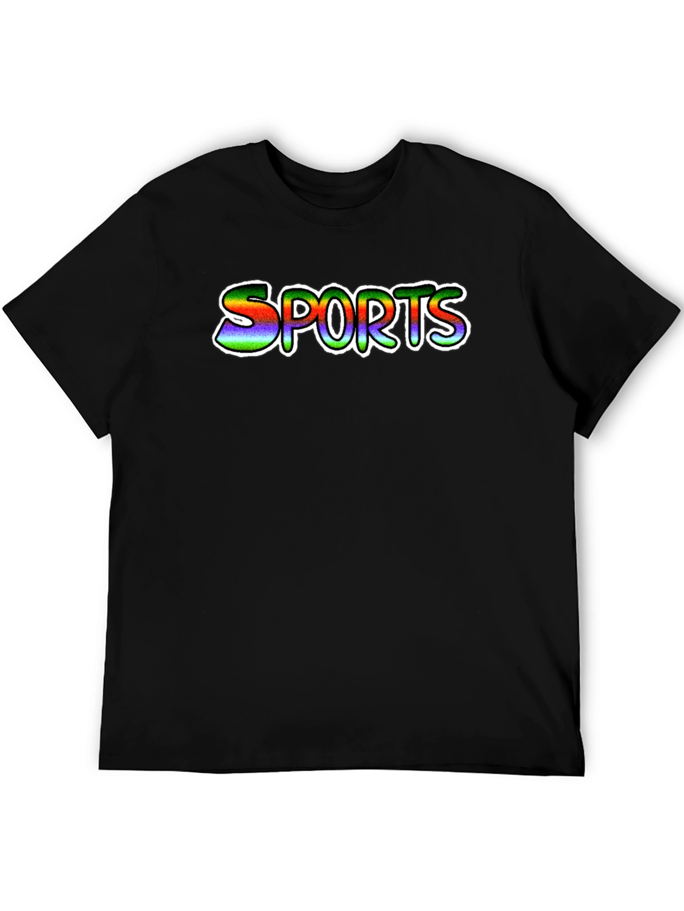 Mens Black Sports Graphic T-Shirt