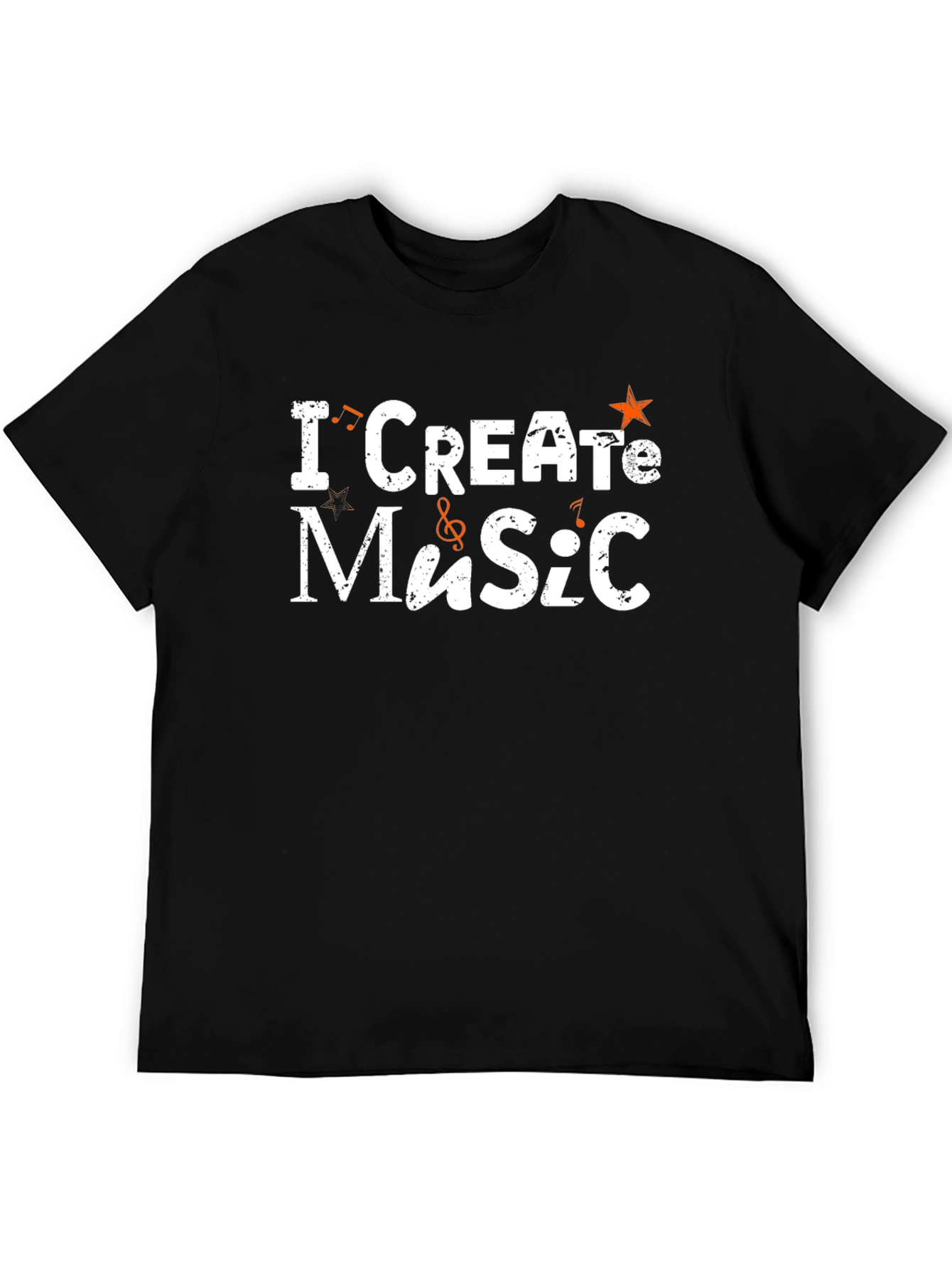 I Create Music Graphic Tee - Black Cotton T-Shirt