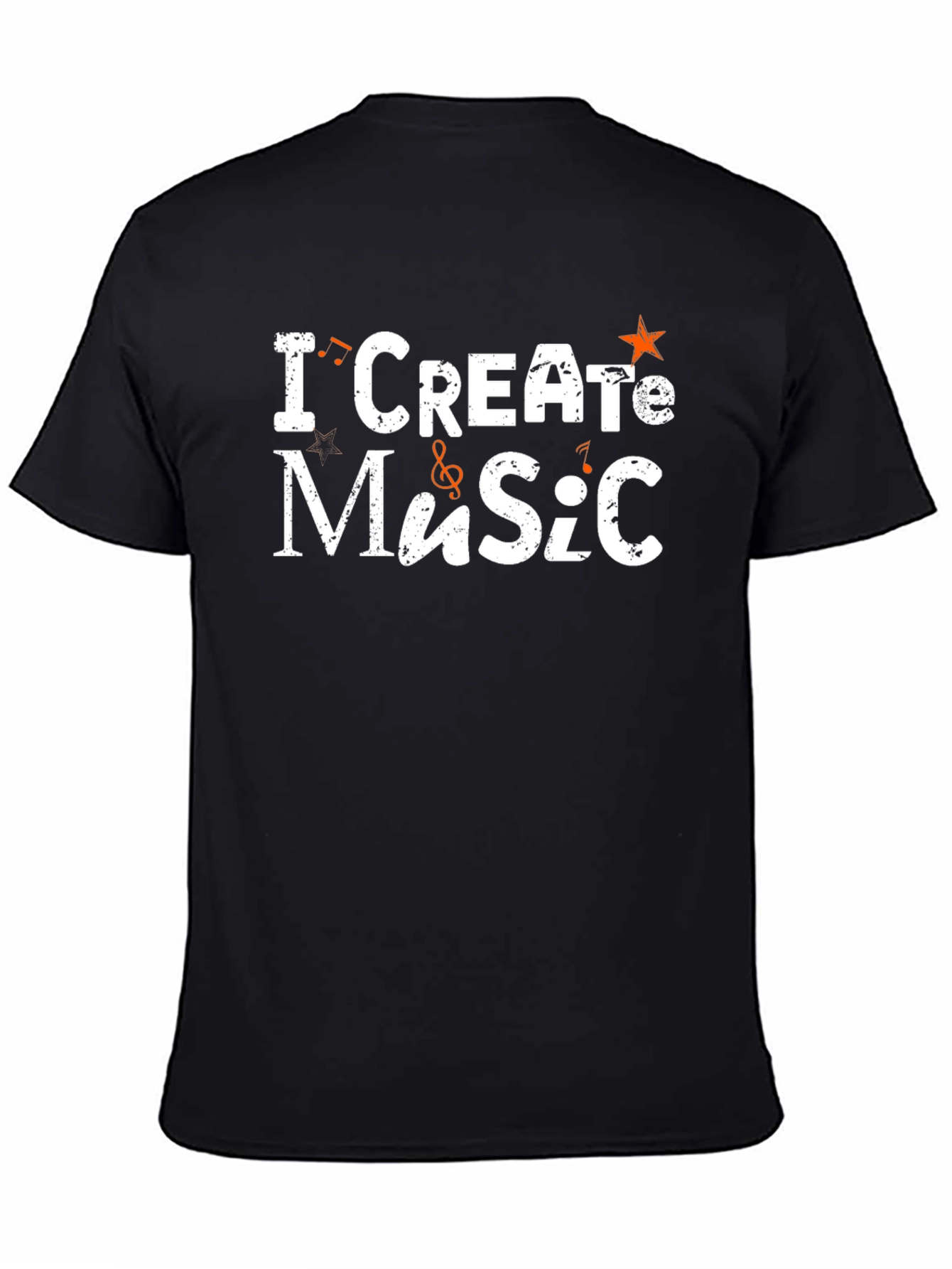 I Create Music Graphic Tee - Black Cotton T-Shirt