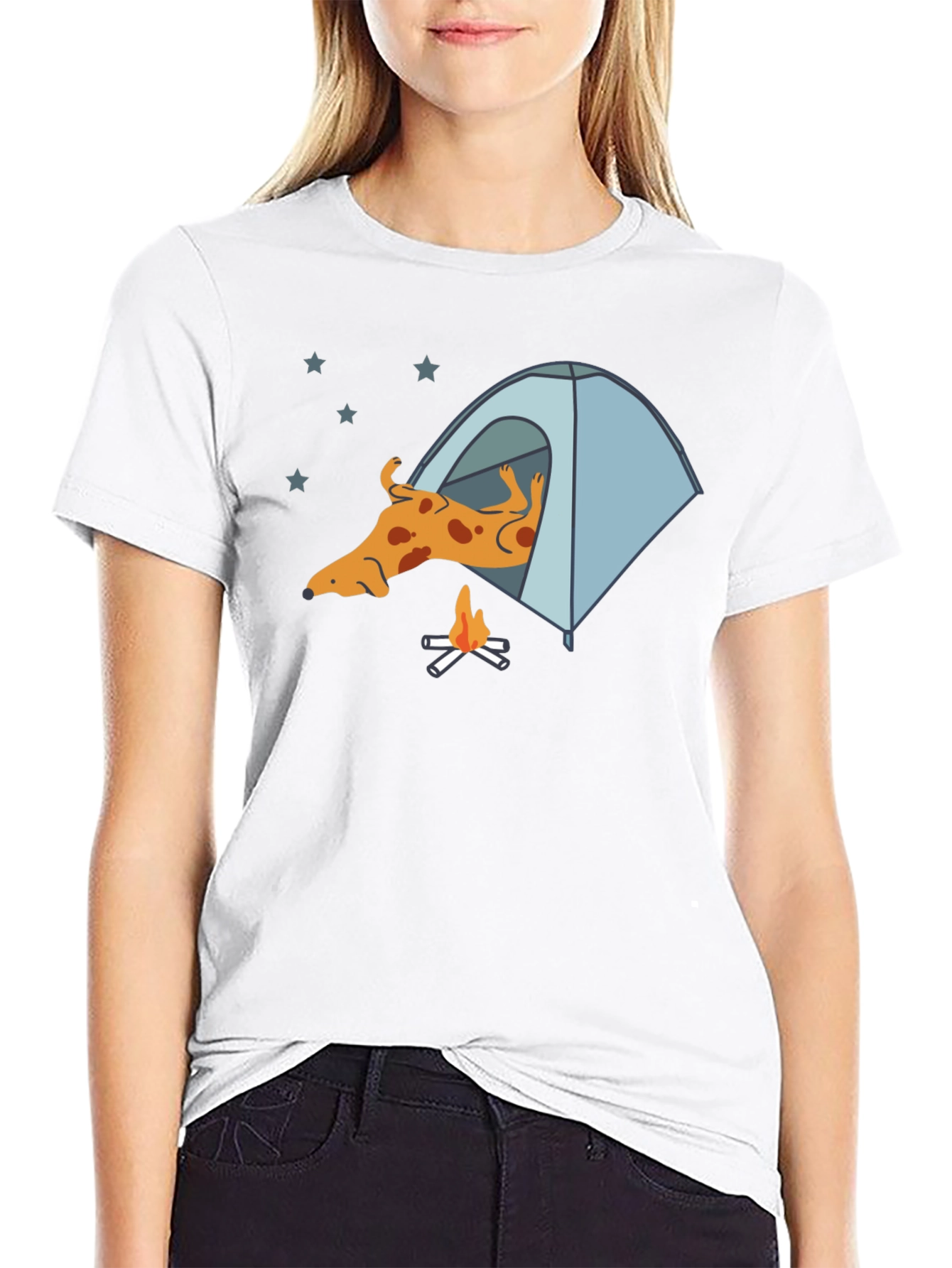 Dog Camping T-Shirt - Relaxed Camper Tee