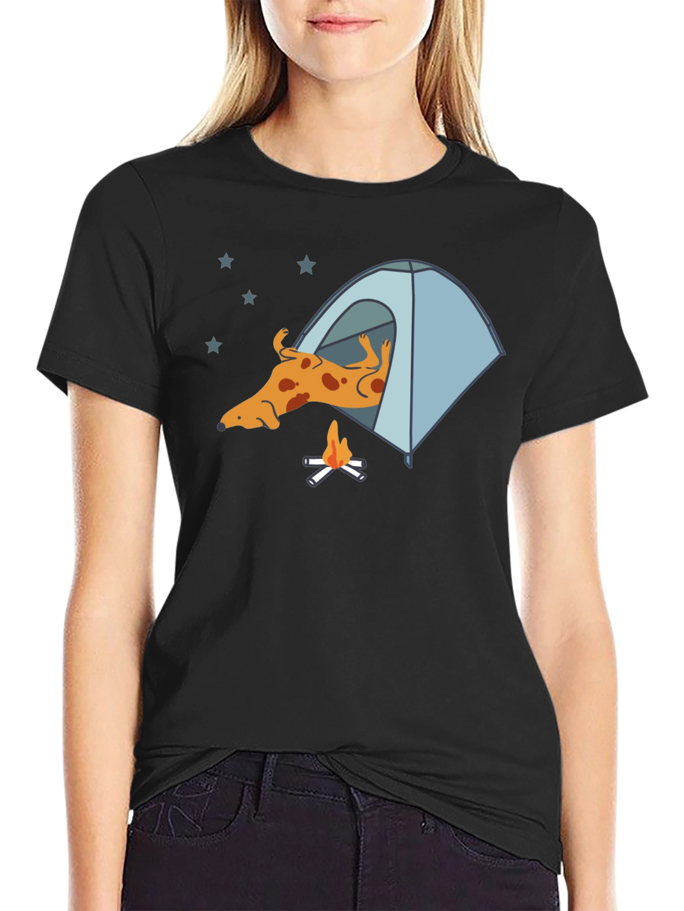 Dog Camping T-Shirt - Relaxed Camper Tee