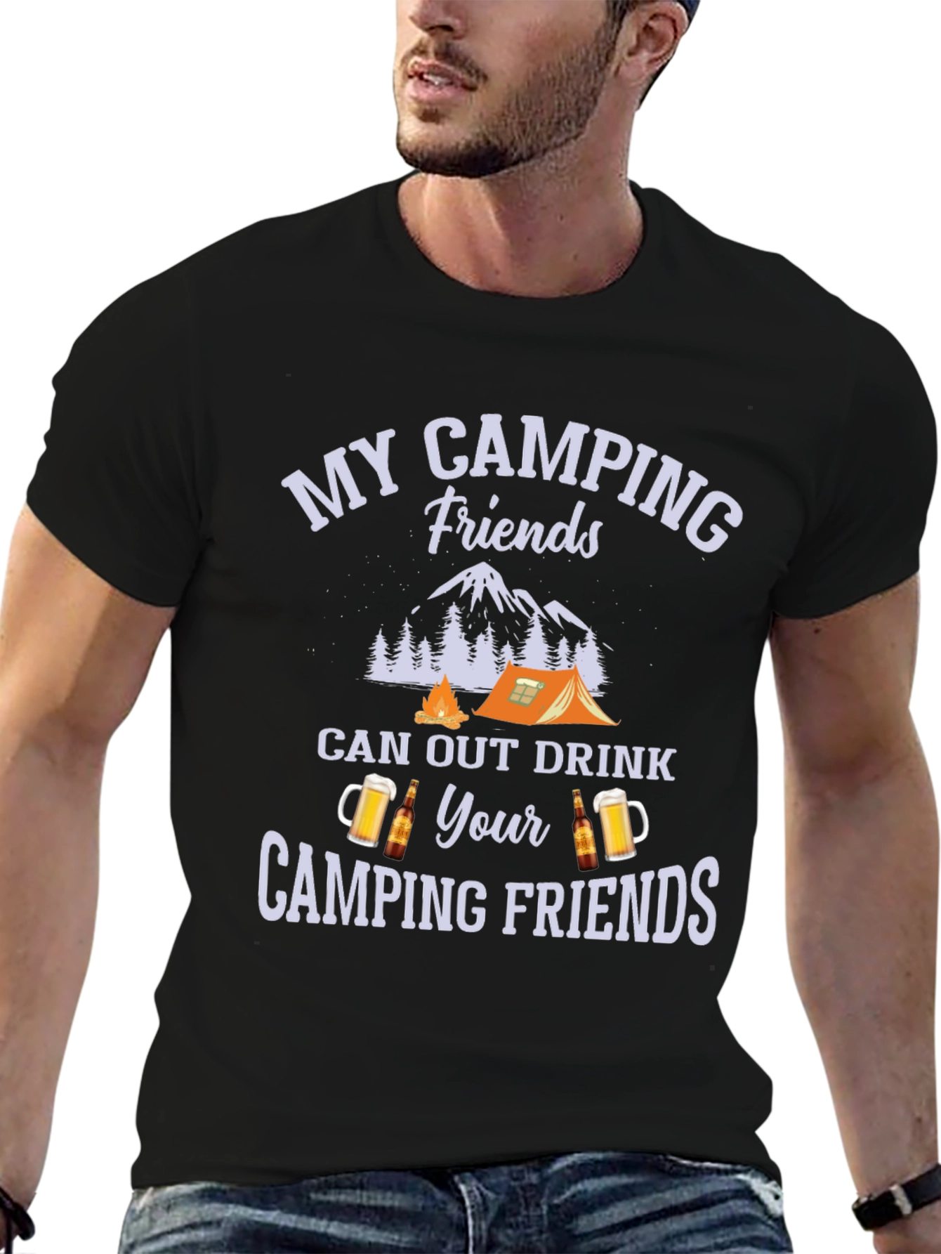 Camping Friends Drink Out T-Shirt