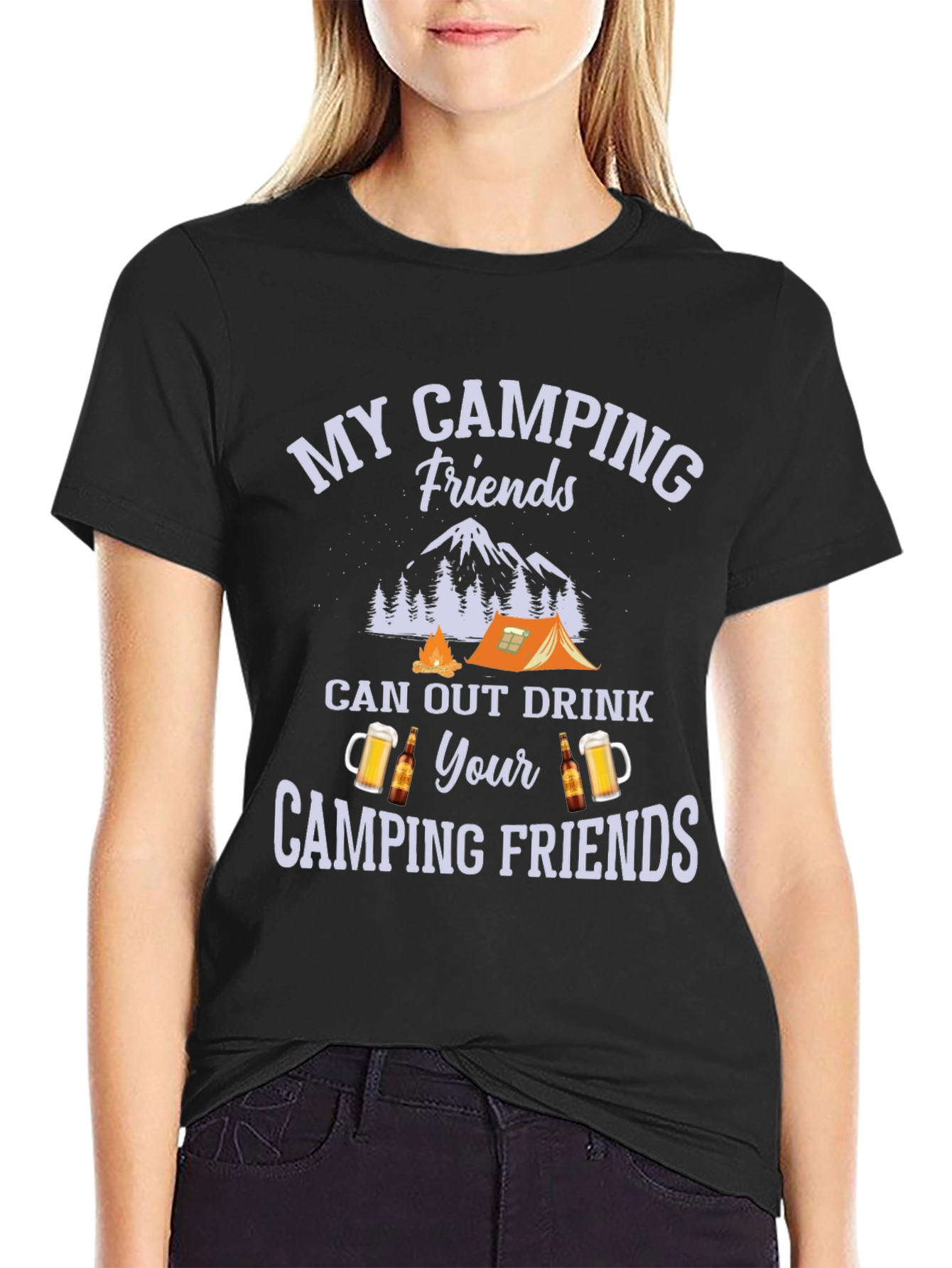 Camping Friends Drink Out T-Shirt