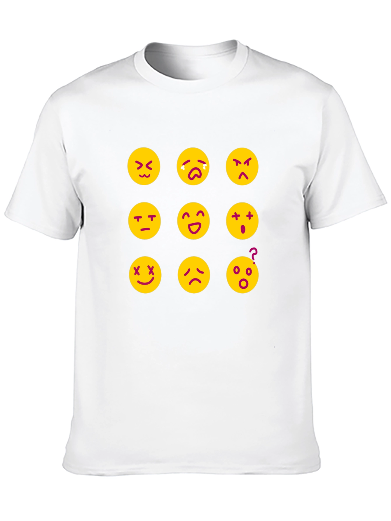 Emoji Expression T-Shirt - Black Fun Designs