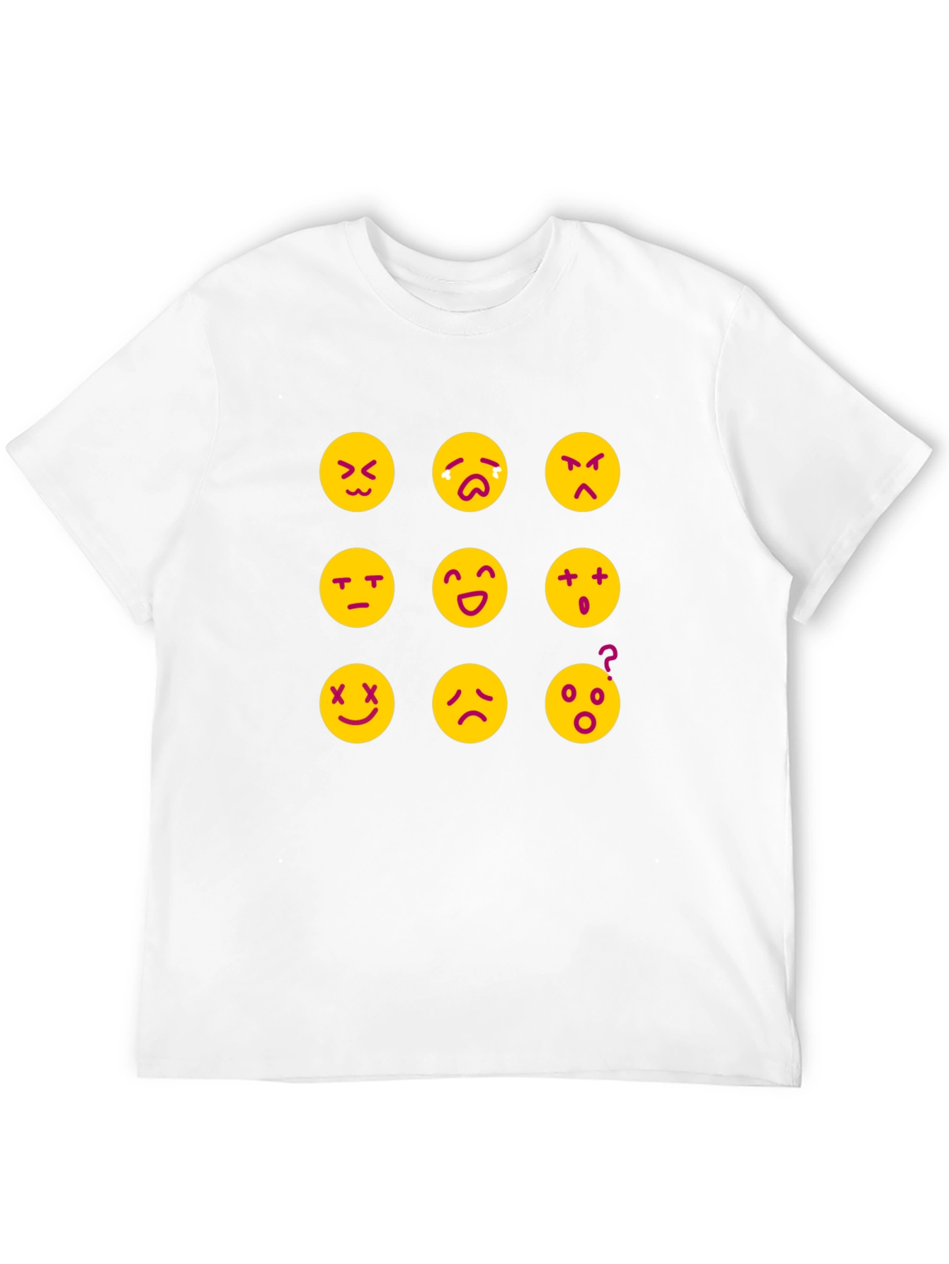 Emoji Expression T-Shirt - Black Fun Designs