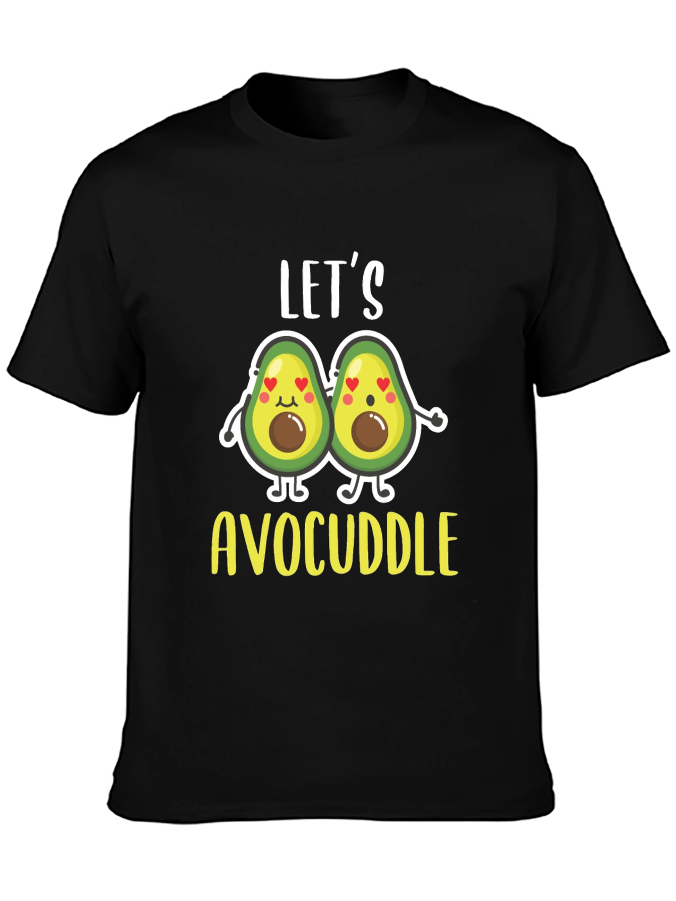Lets Avocuddle Black T-Shirt