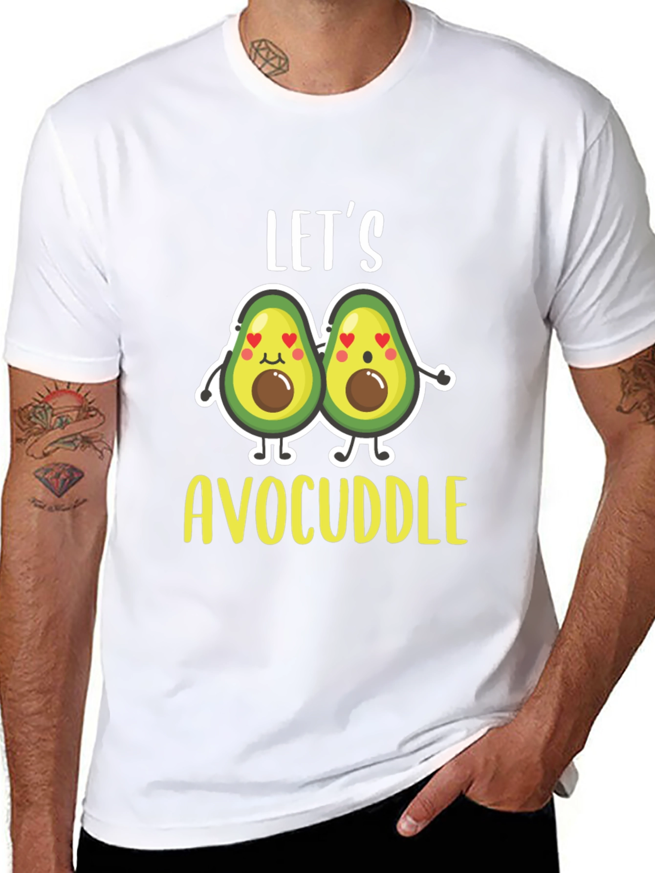 Lets Avocuddle Black T-Shirt