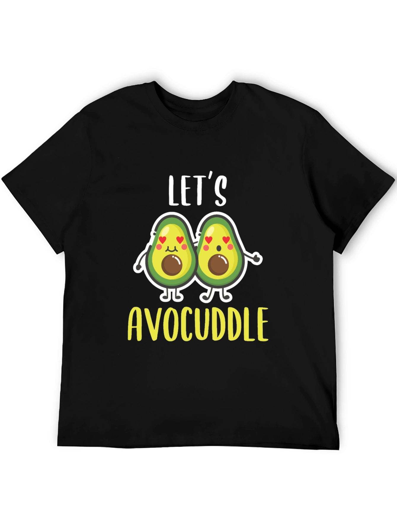 Lets Avocuddle Black T-Shirt