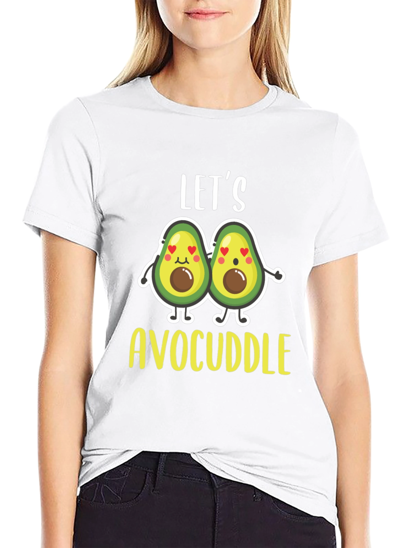 Lets Avocuddle Black T-Shirt