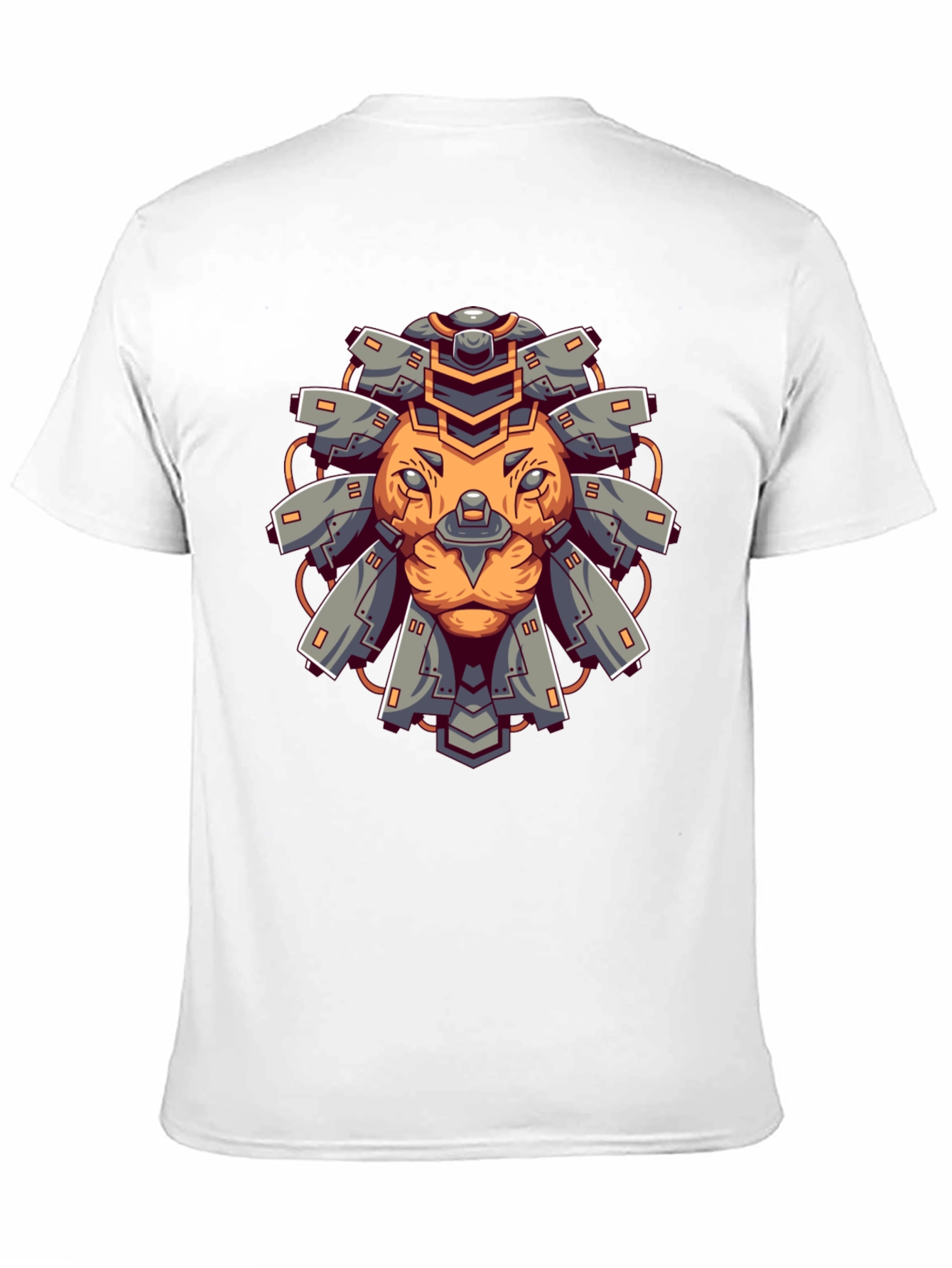 Cyber Lion Graphic Tee - Cool Futuristic Design