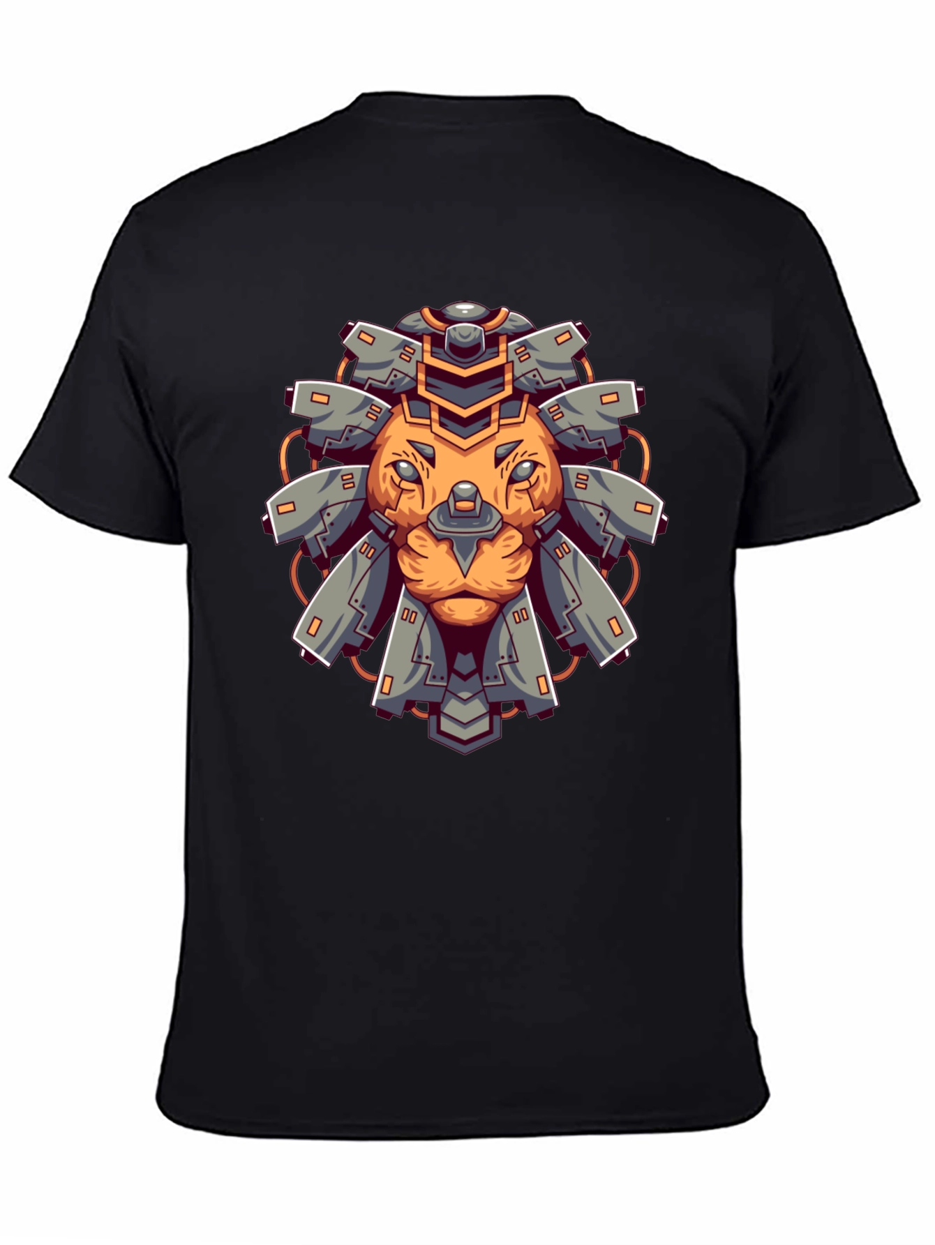 Cyber Lion Graphic Tee - Cool Futuristic Design