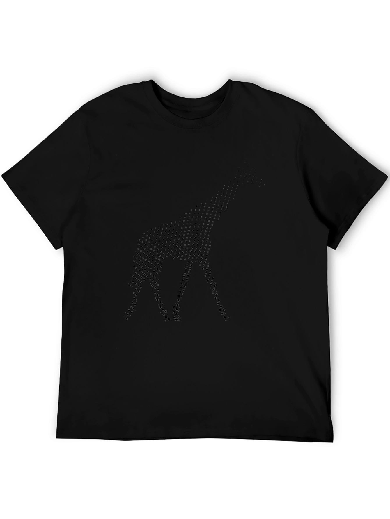 Modern Dot Pattern Black T-Shirt