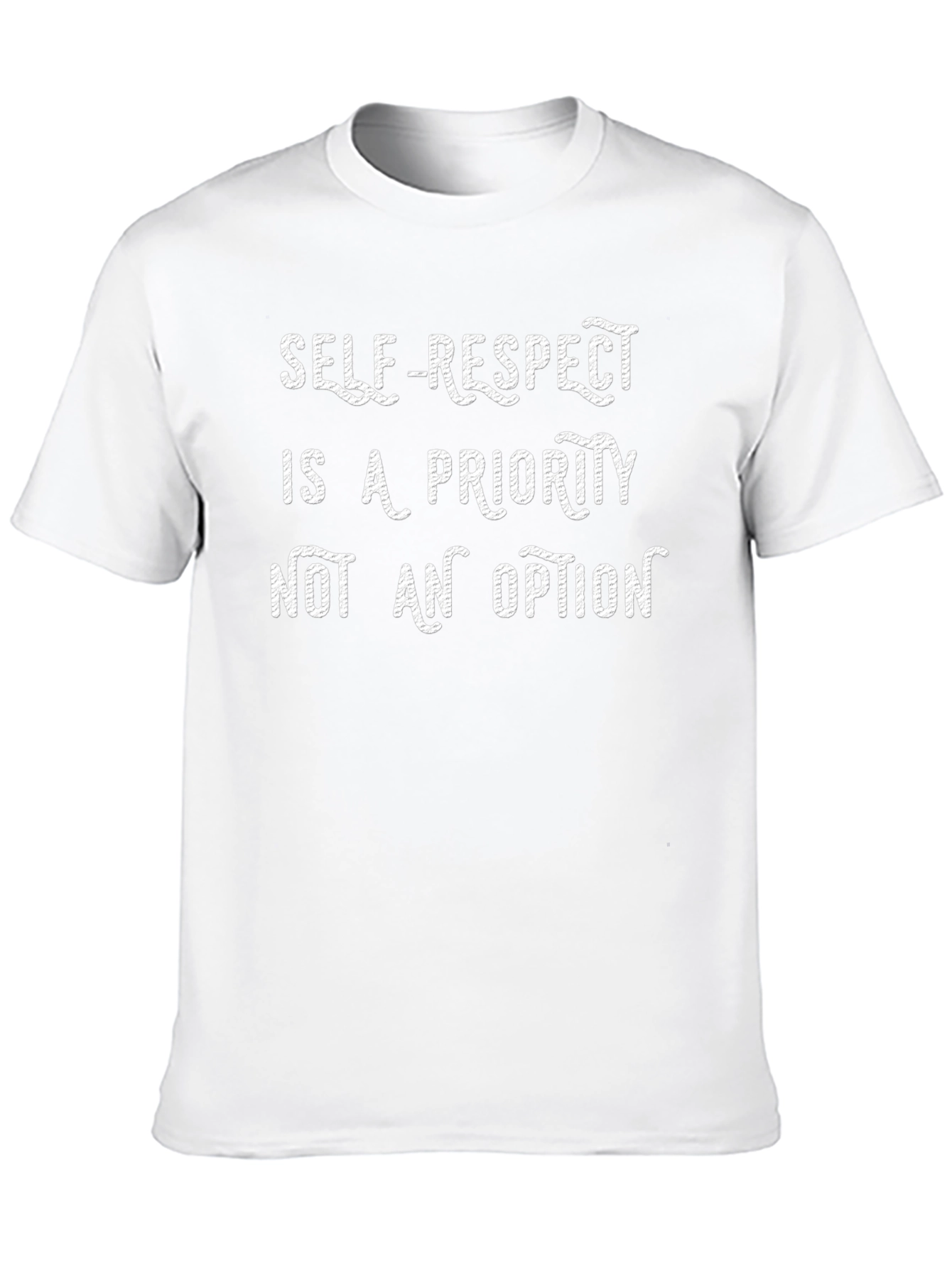 Self-Respect Priority T-Shirt - Black Cotton Graphic Tee